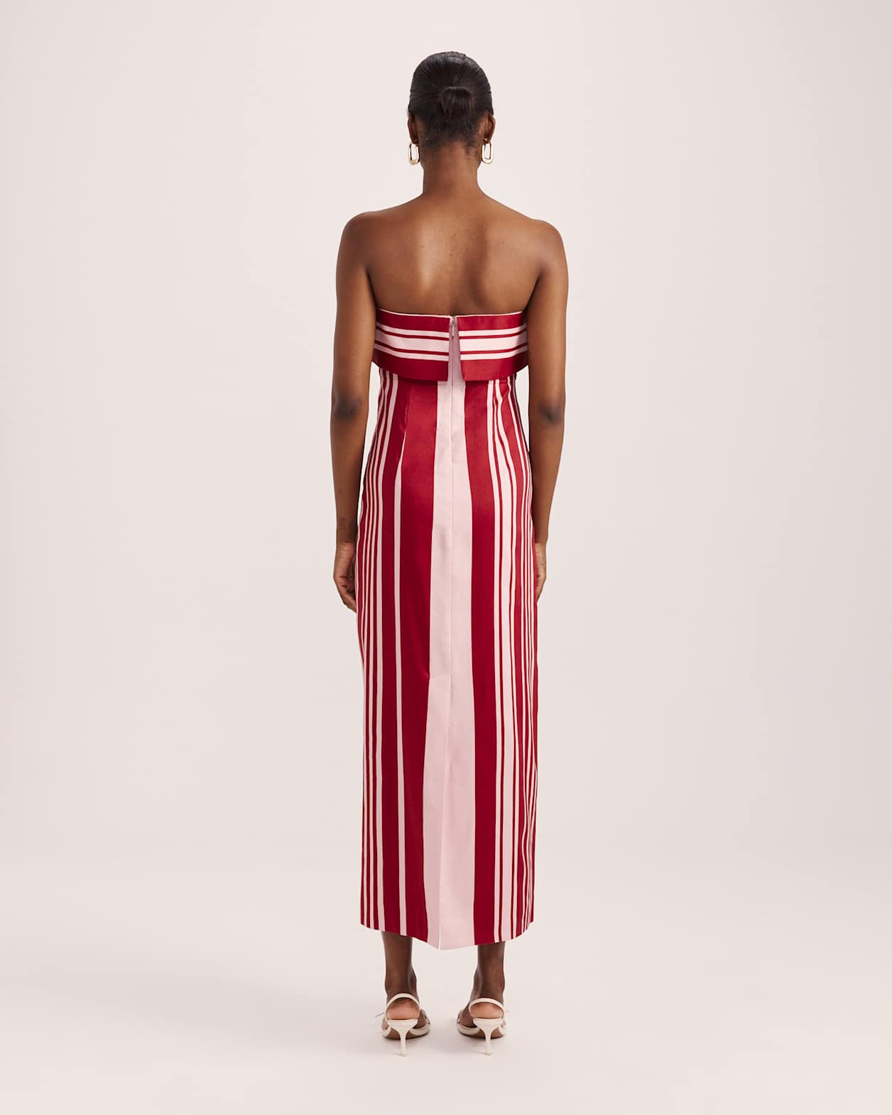 La Belle Stripe Column Dress in MULTI