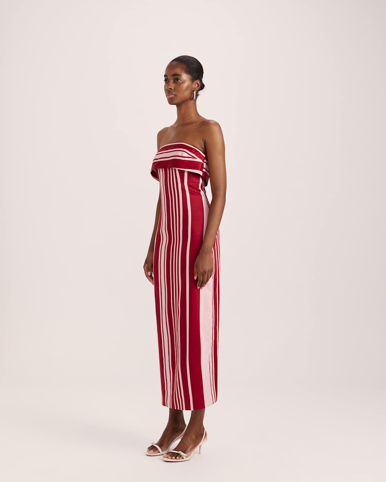 La Belle Stripe Column Dress in MULTI