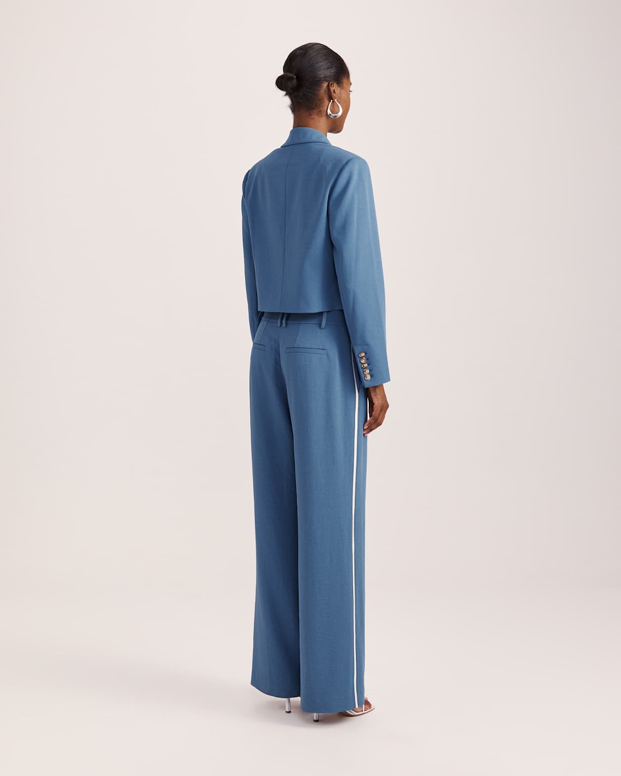 Dharma Wide Leg Pant in BLUE STEEL