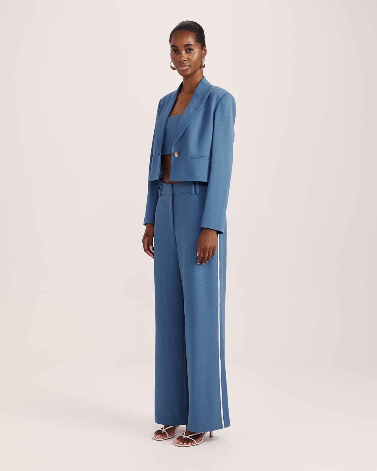 Dharma Wide Leg Pant in BLUE STEEL