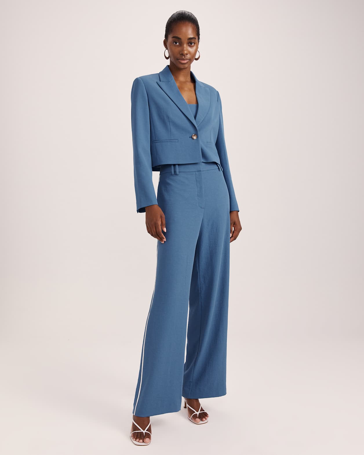 Dharma Wide Leg Pant in BLUE STEEL