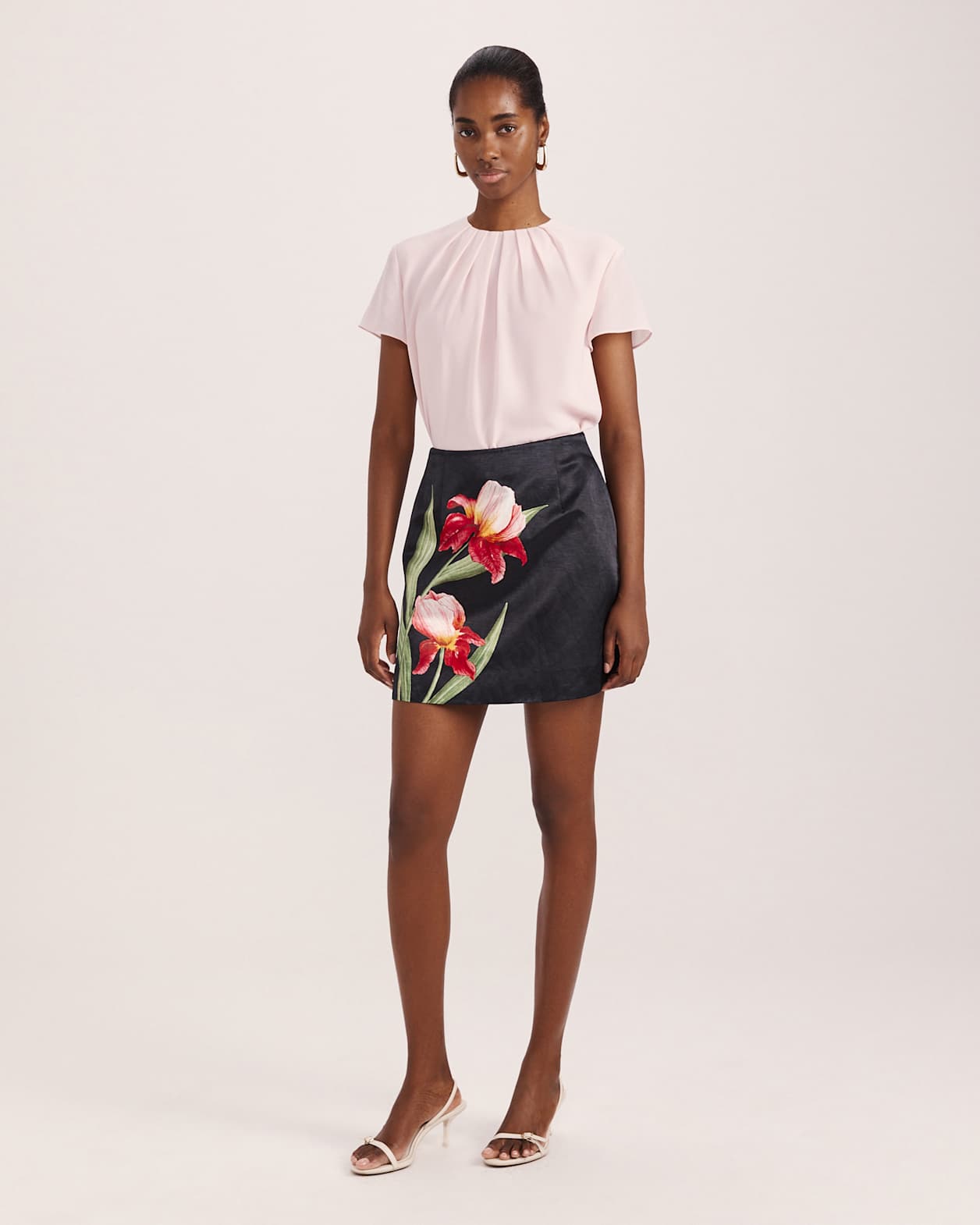 Saint Jean Mini Skirt in BLACK MULTI