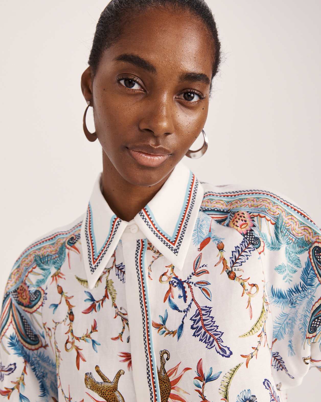 Riviera Puff Sleeve Top in MULTI