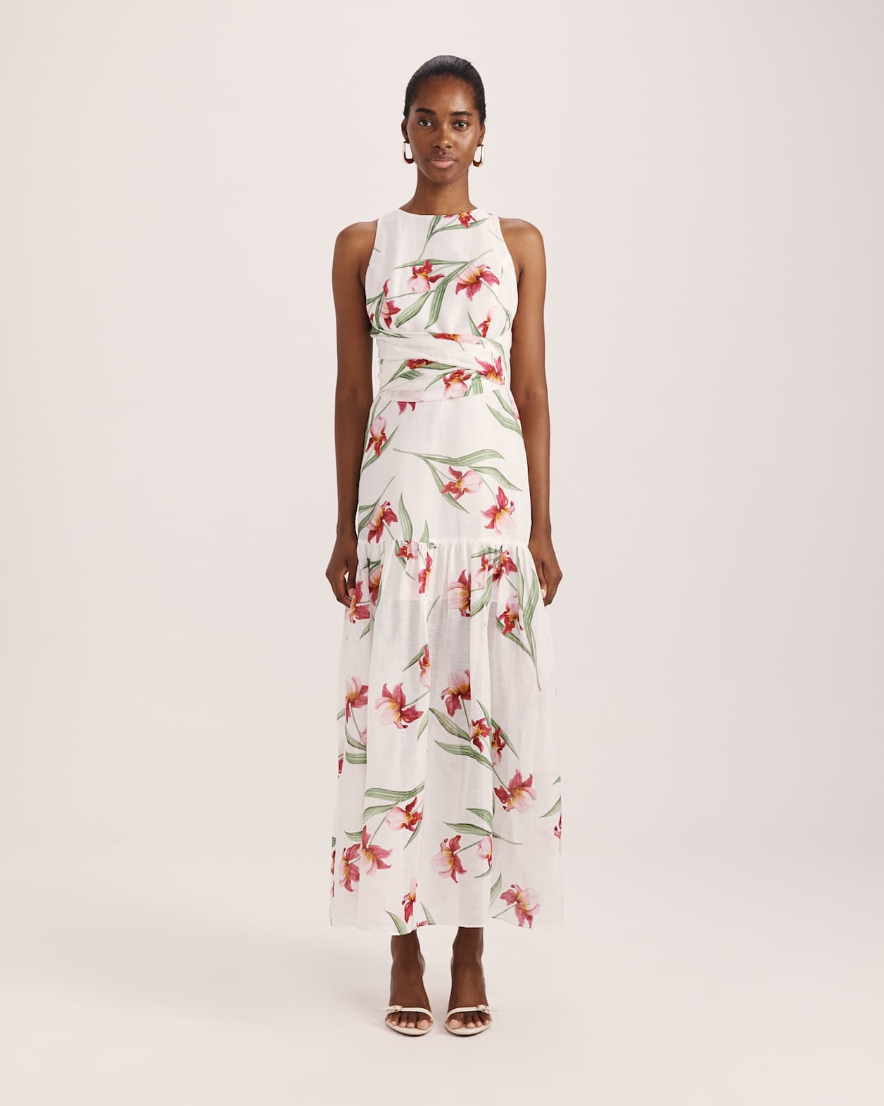 Saint Jean Belted Maxi Dress in MULTI