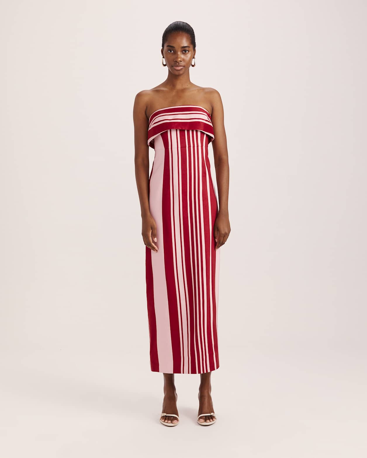La Belle Stripe Column Dress in MULTI