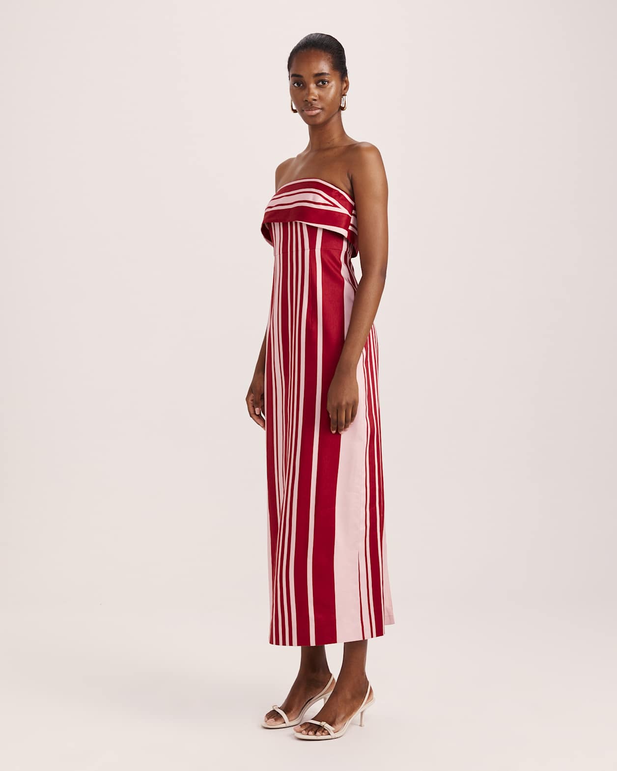 La Belle Stripe Column Dress in MULTI