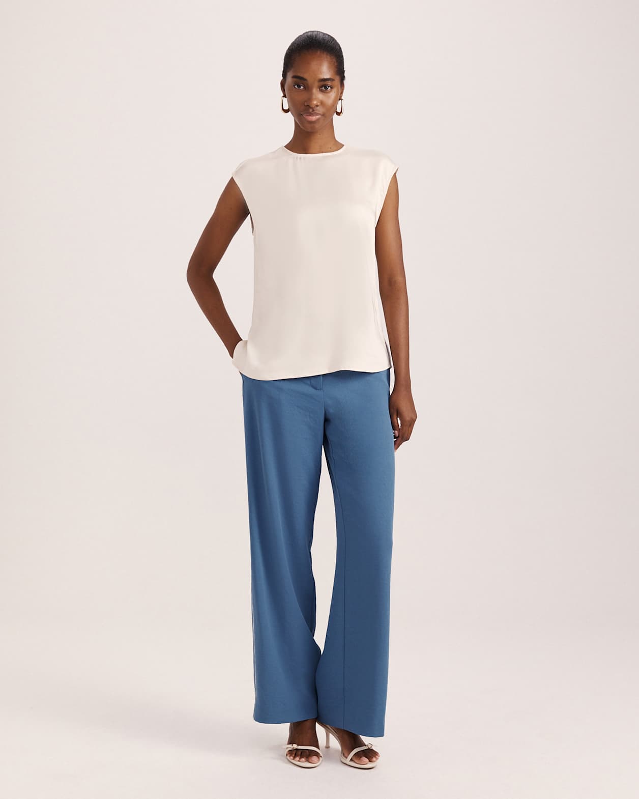 Harper Shell Top in MILK