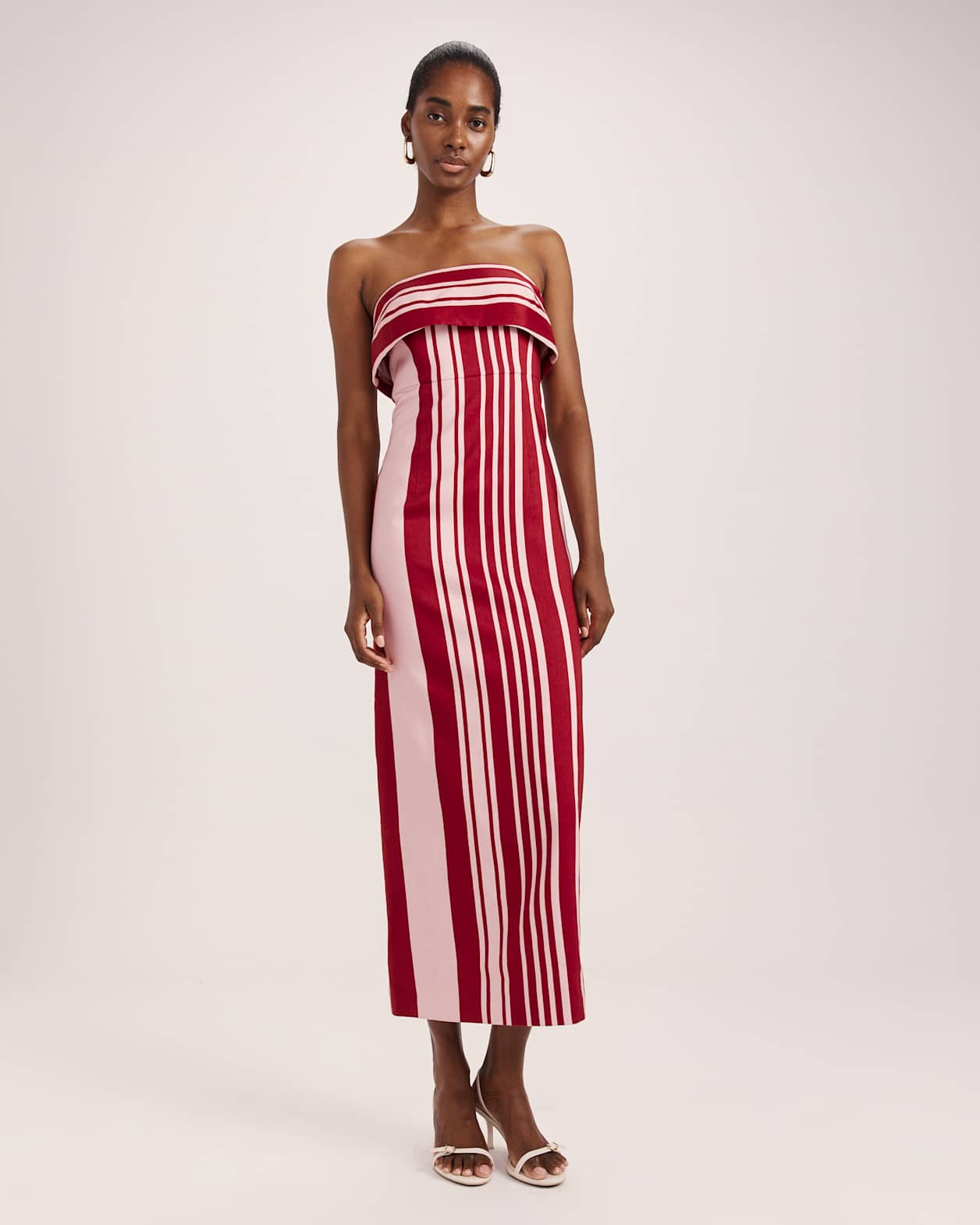 La Belle Stripe Column Dress in MULTI