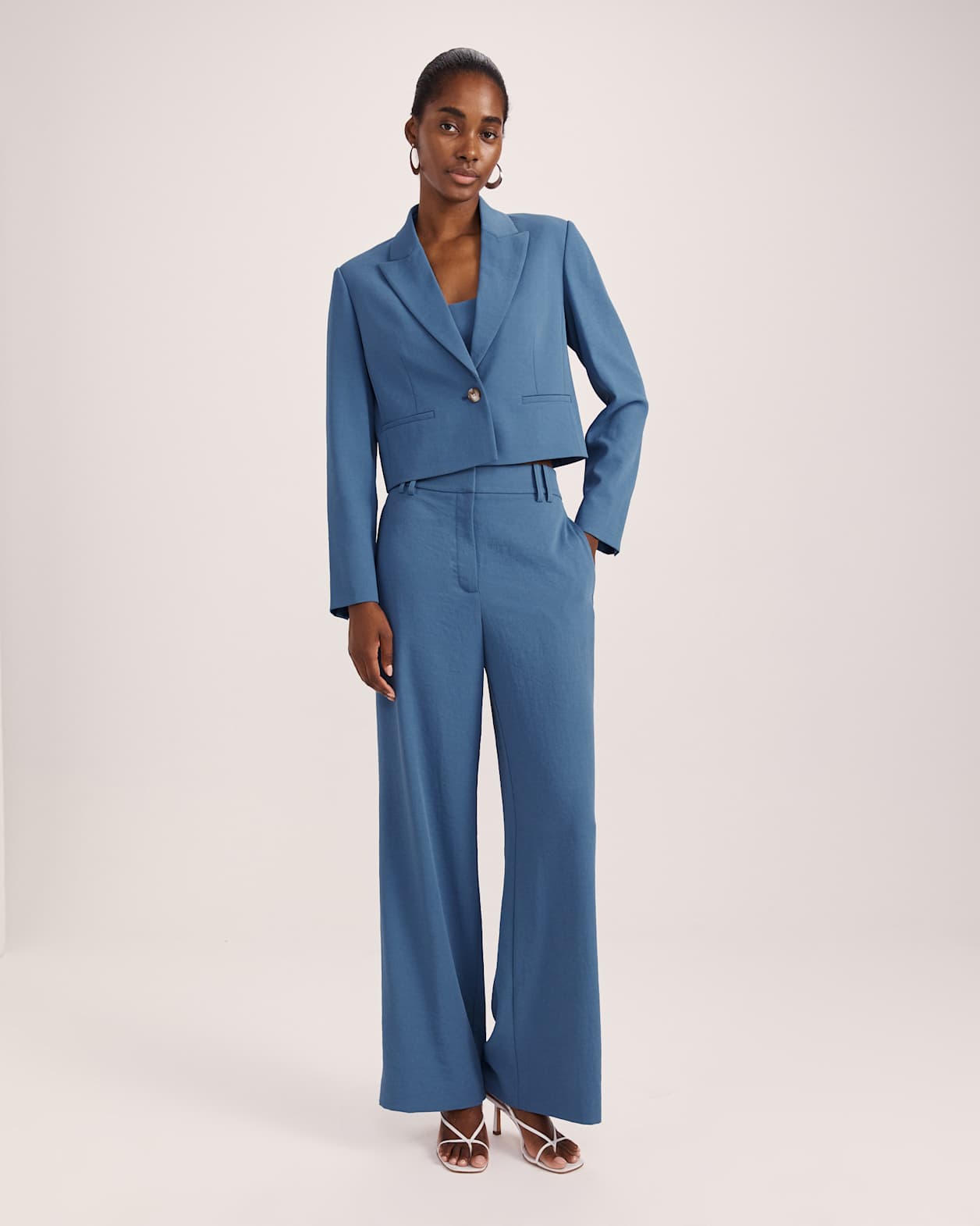 Dharma Wide Leg Pant in BLUE STEEL