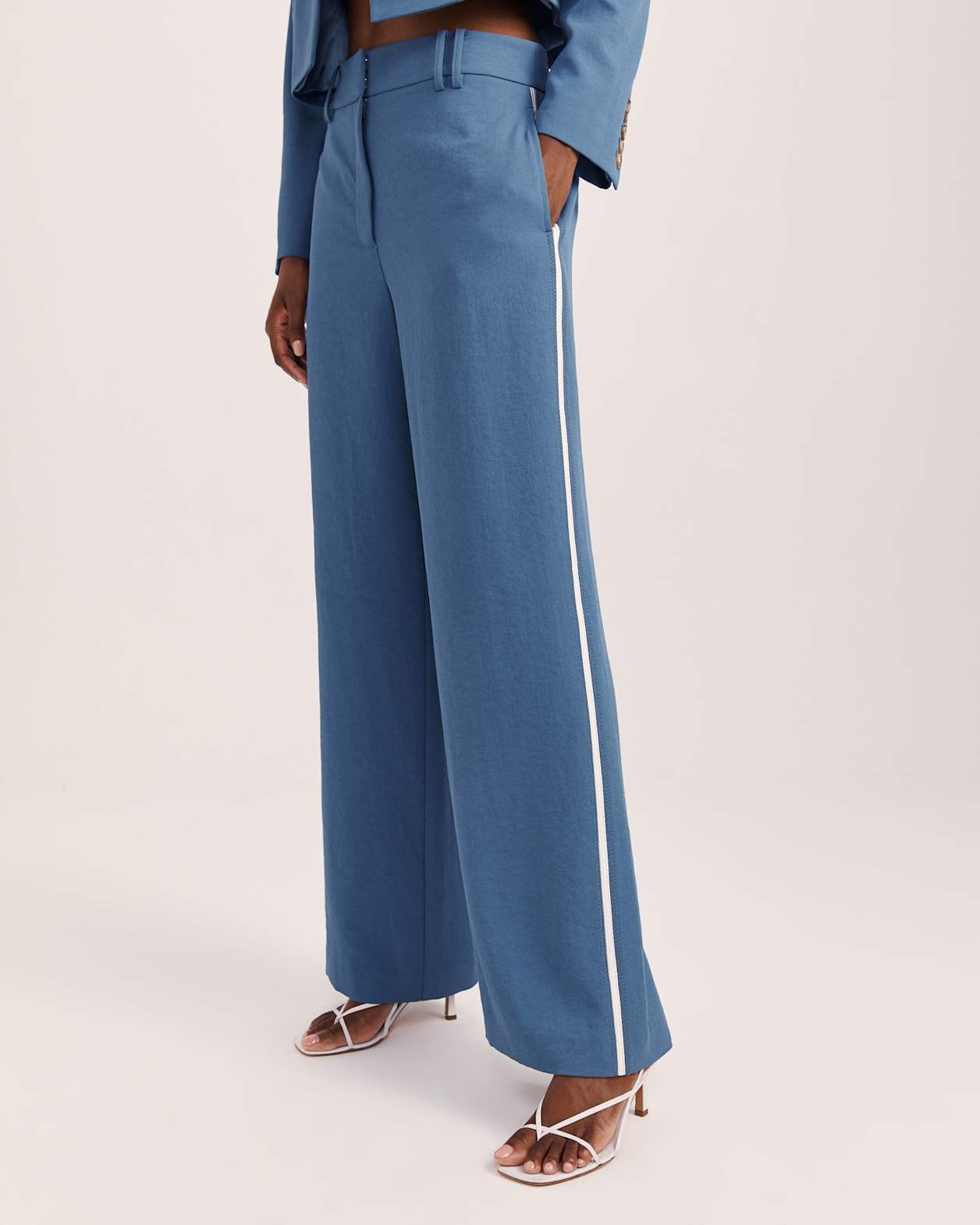 Dharma Wide Leg Pant in BLUE STEEL