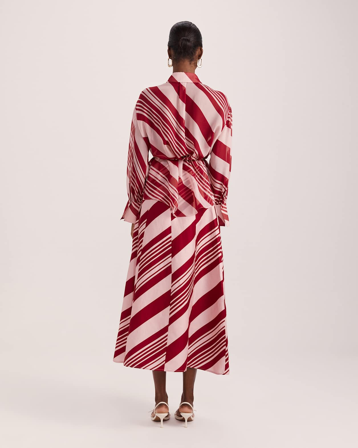 La Belle Silk Long Sleeve Blouse in MULTI