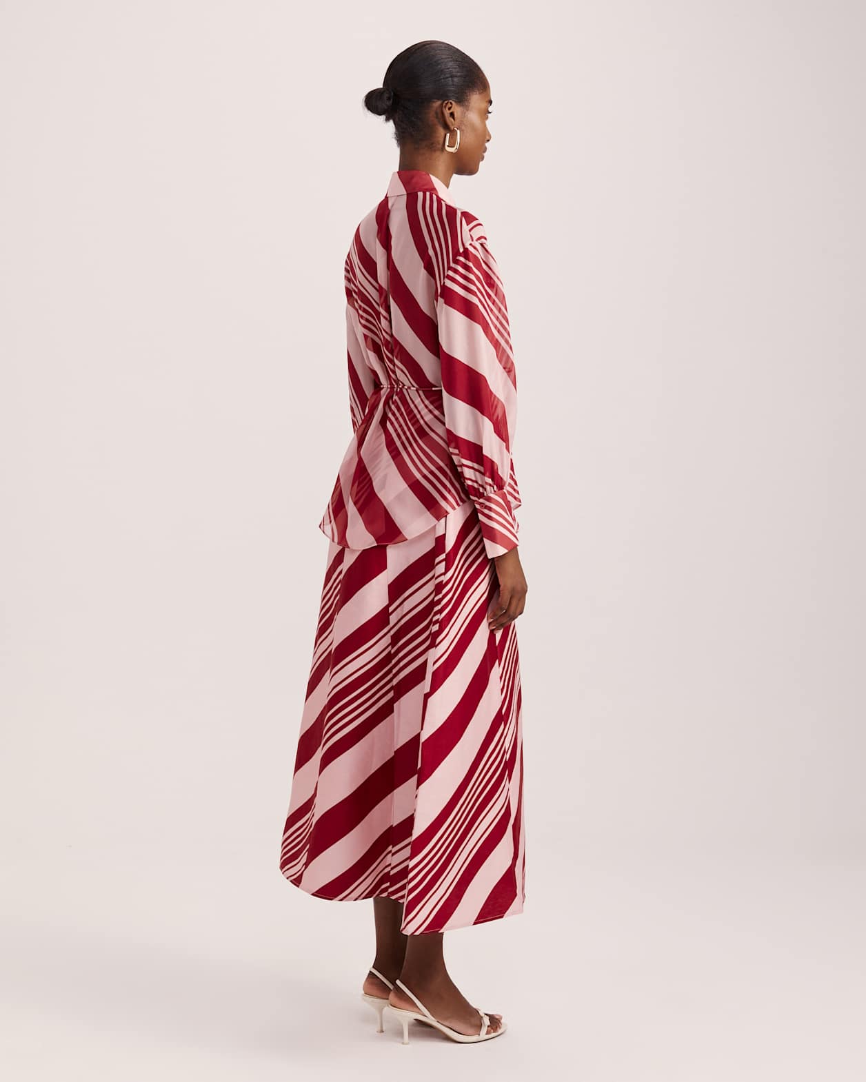 La Belle Silk Long Sleeve Blouse in MULTI