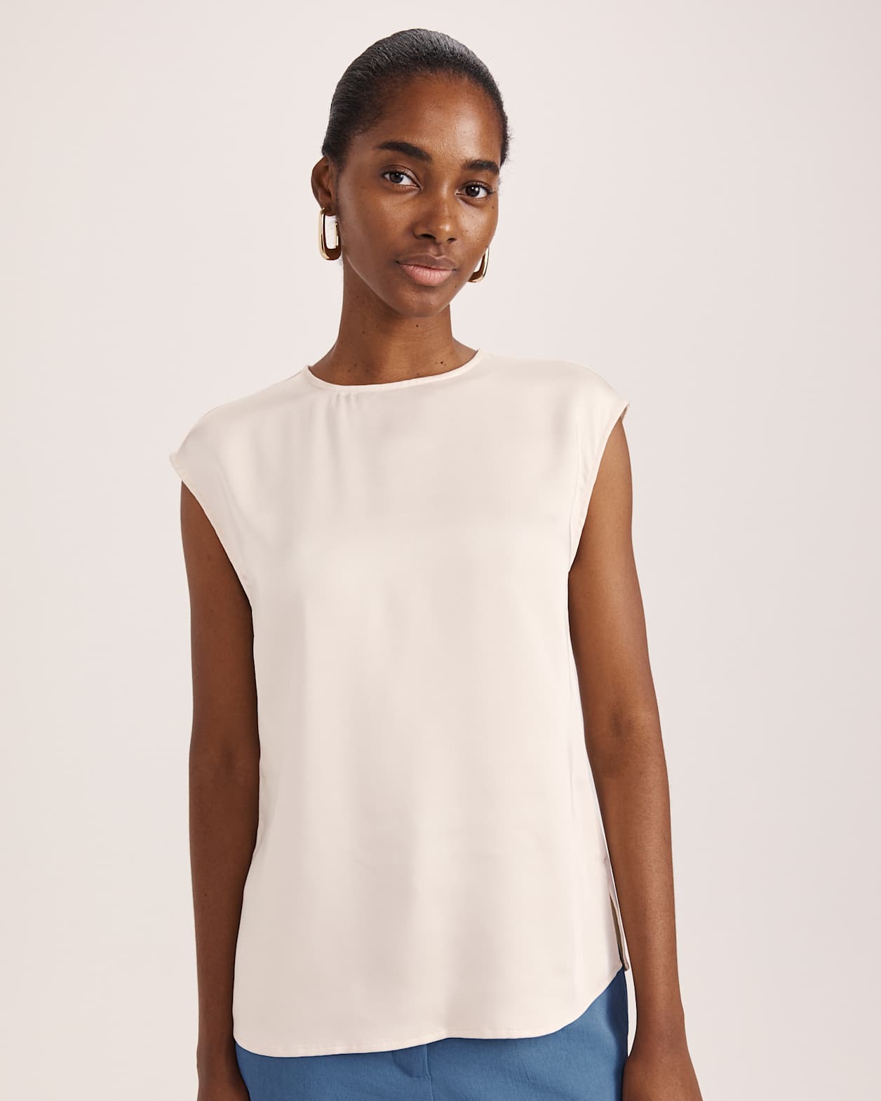 Harper Shell Top in MILK