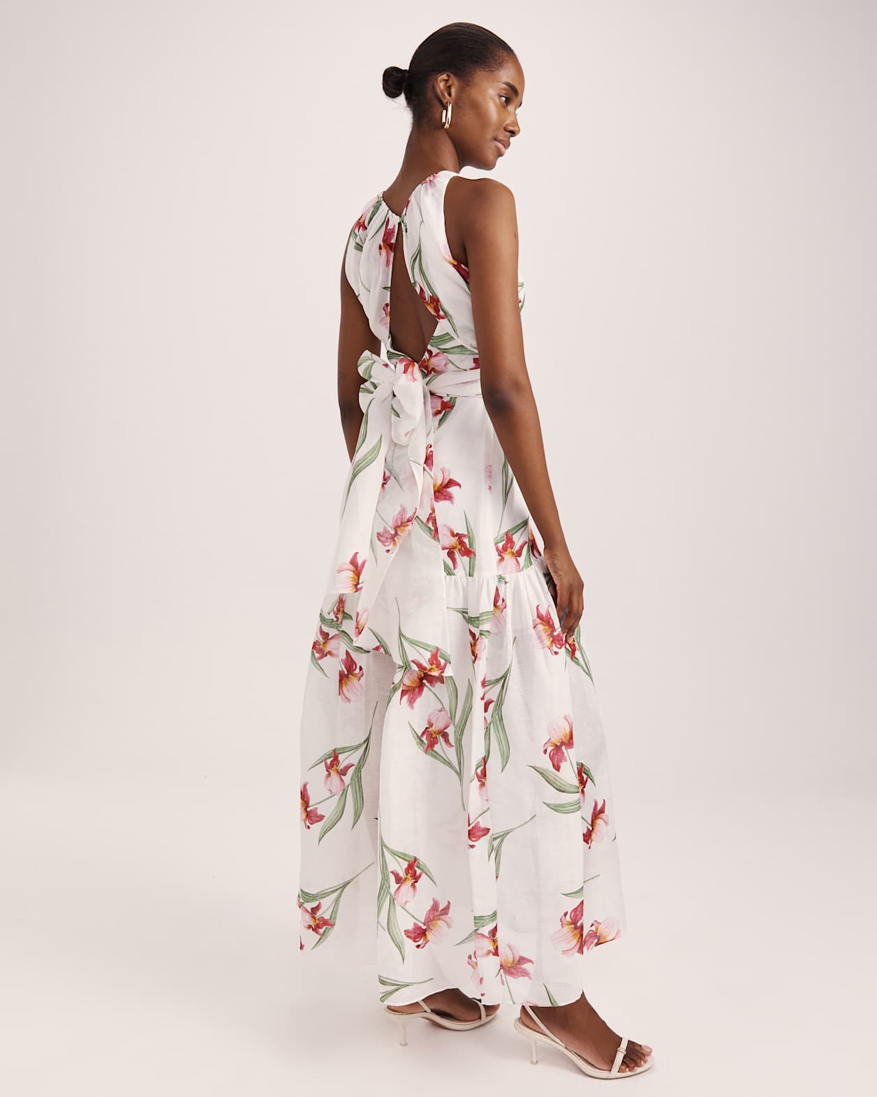 Saint Jean Belted Maxi Dress in MULTI