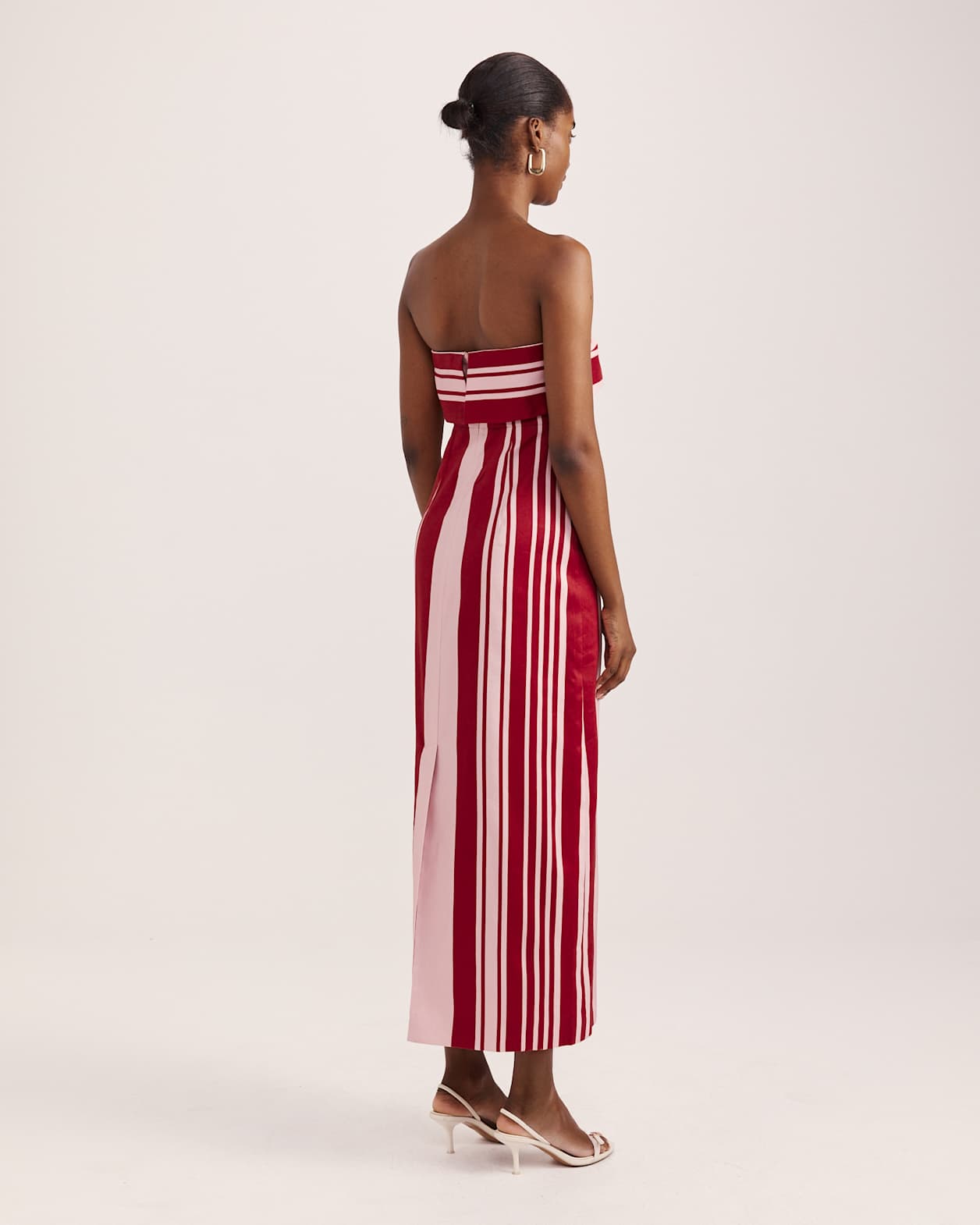 La Belle Stripe Column Dress in MULTI