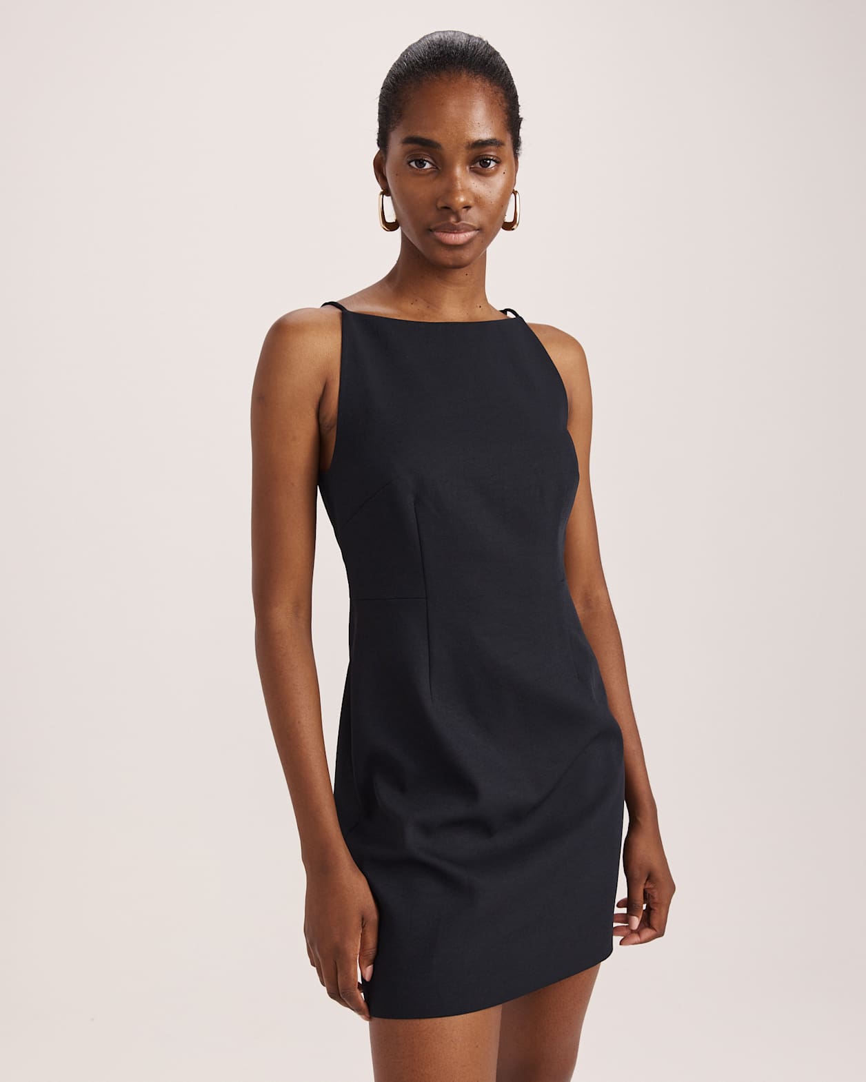 Dharma Fitted Mini Dress in BLACK