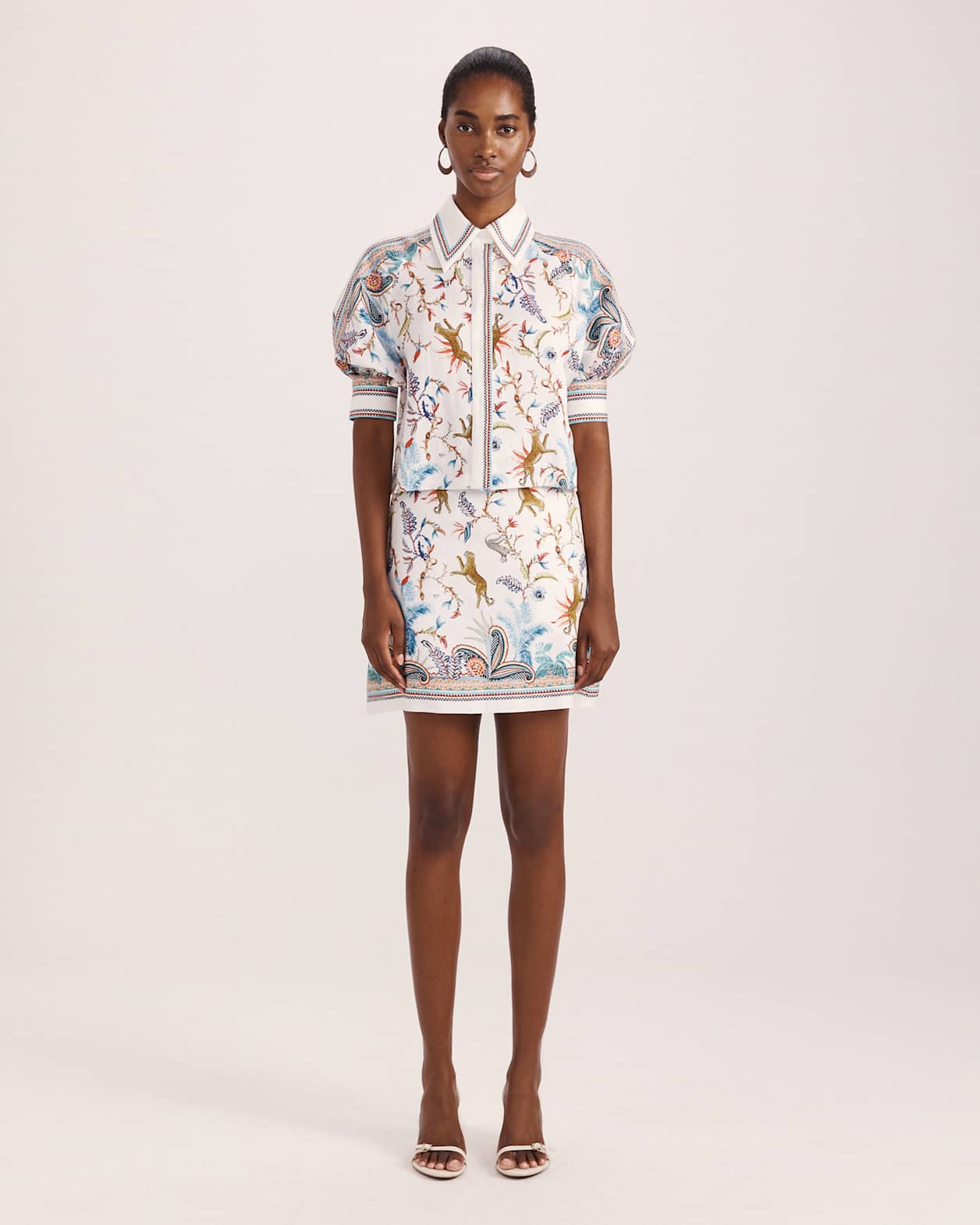 Riviera Puff Sleeve Top in MULTI