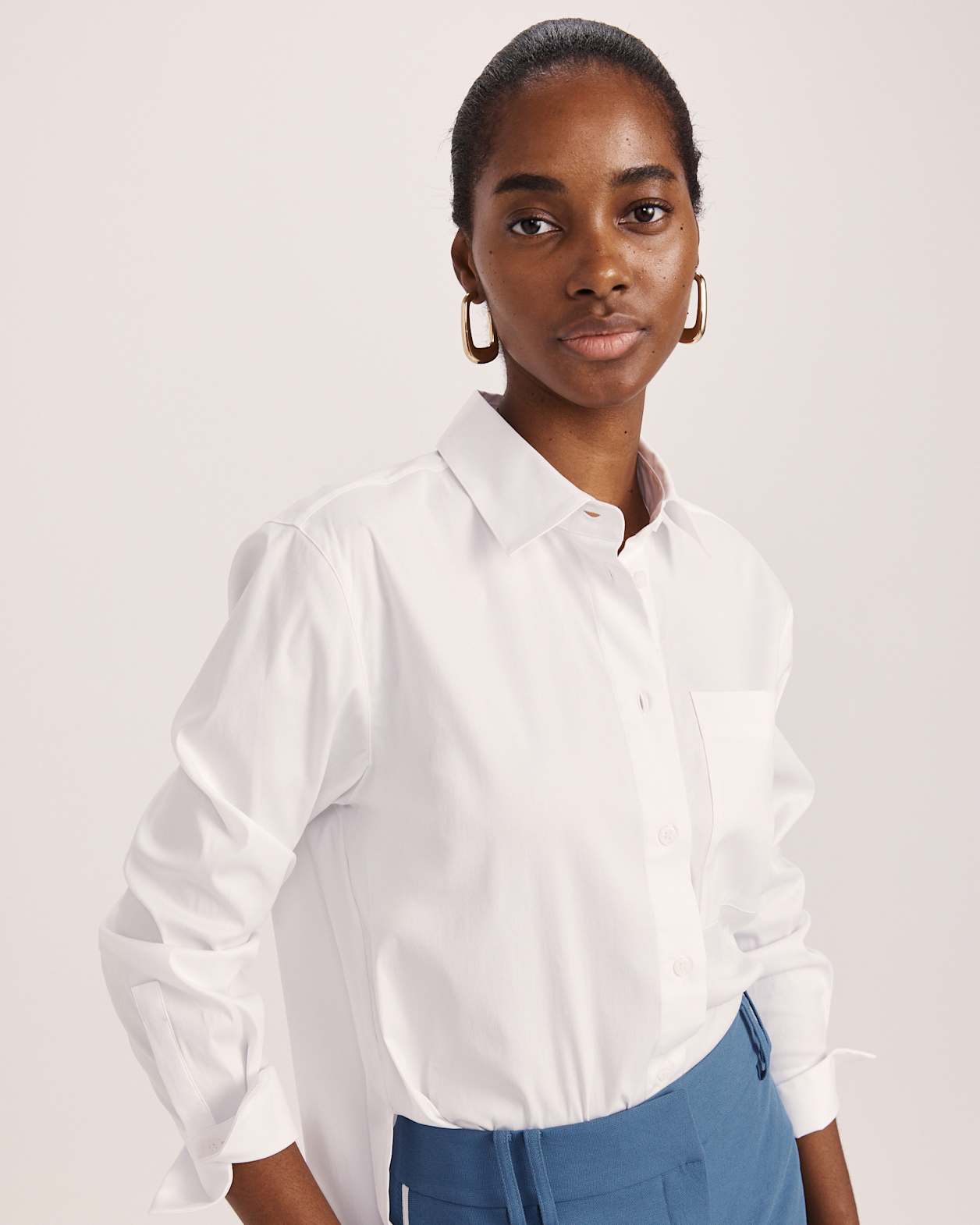 Piper Cotton Shirt in WHITE