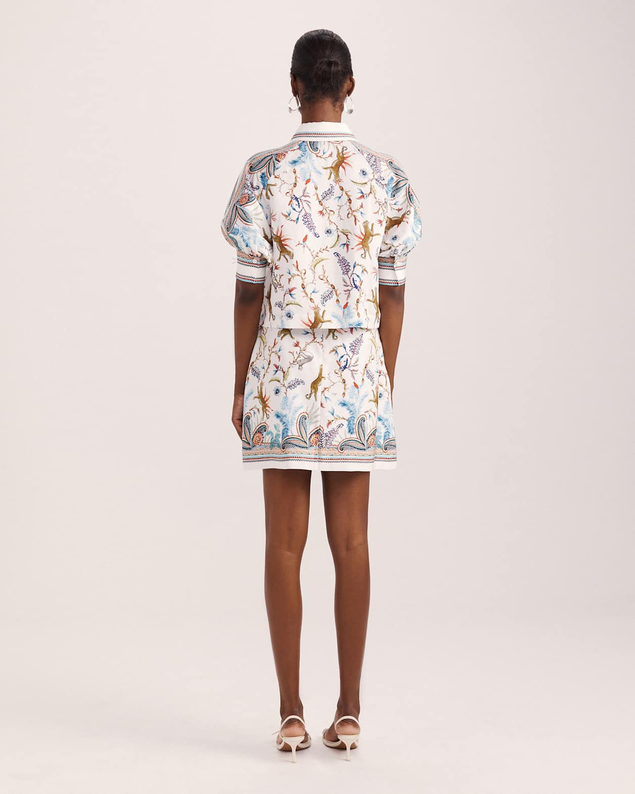 Riviera Puff Sleeve Top in MULTI