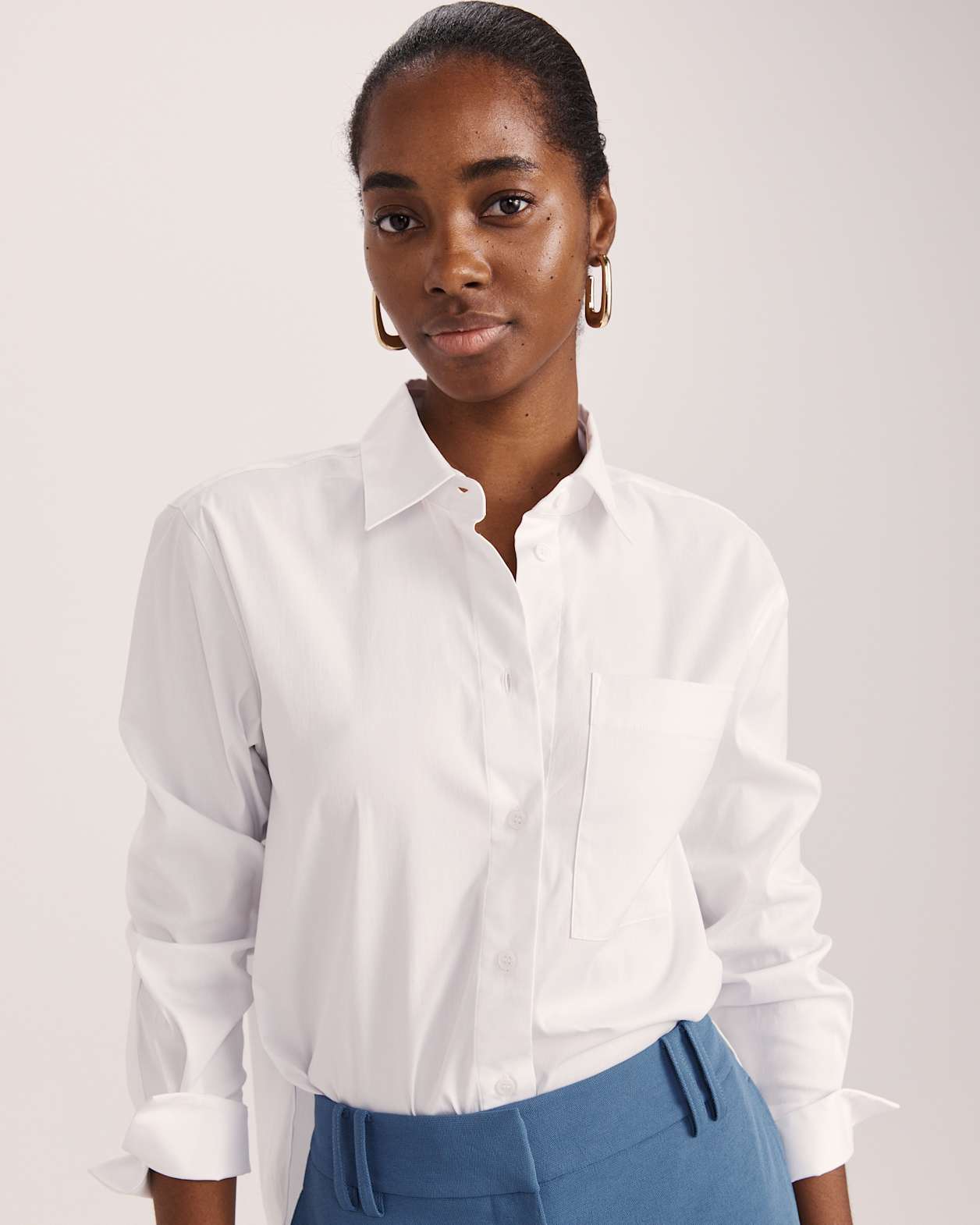 Piper Cotton Shirt in WHITE