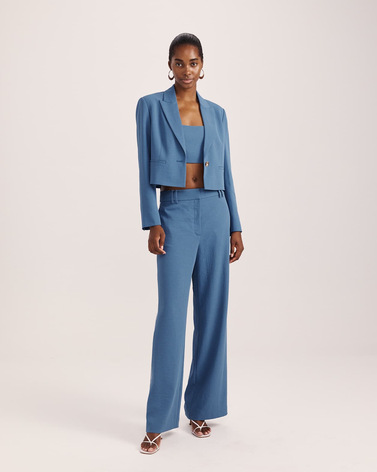 Dharma Wide Leg Pant in BLUE STEEL