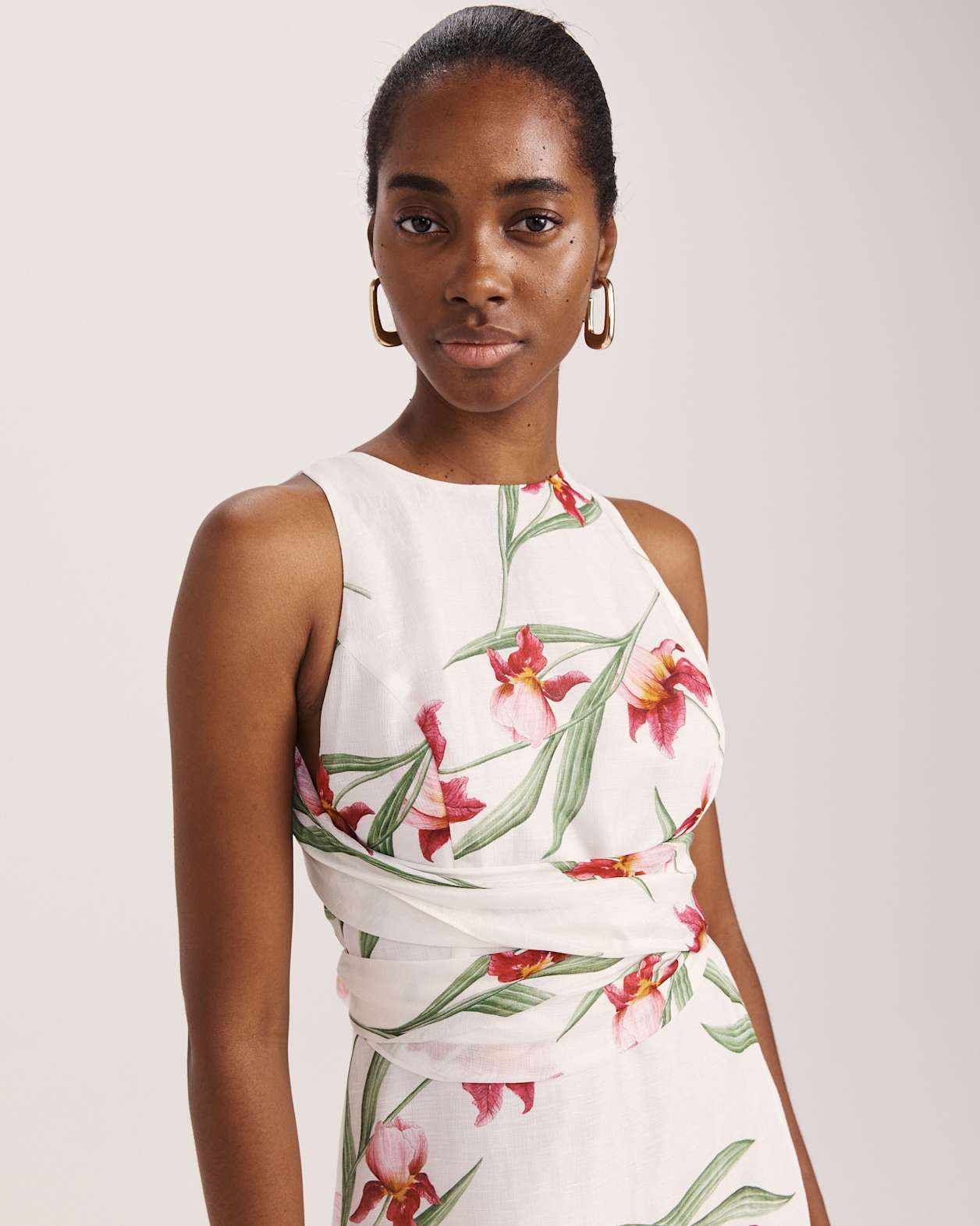 Saint Jean Belted Maxi Dress in MULTI