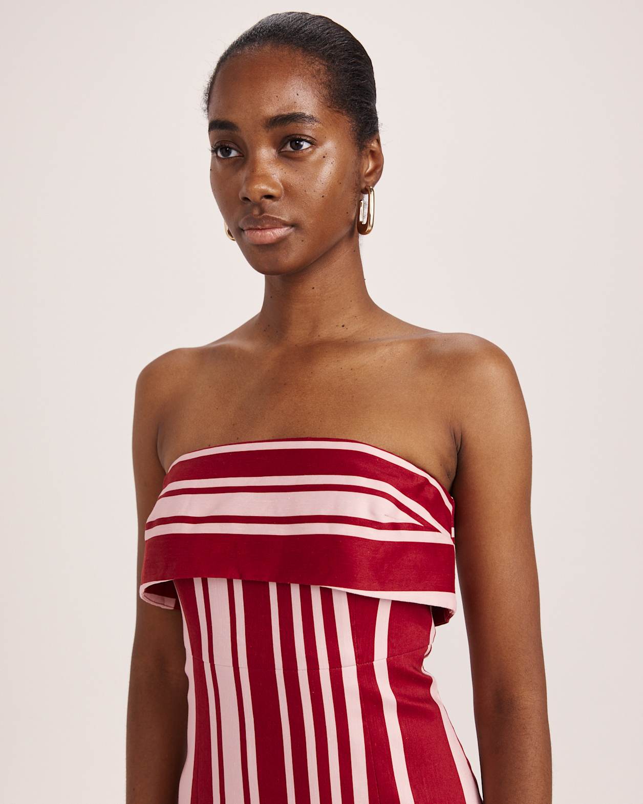 La Belle Stripe Column Dress in MULTI