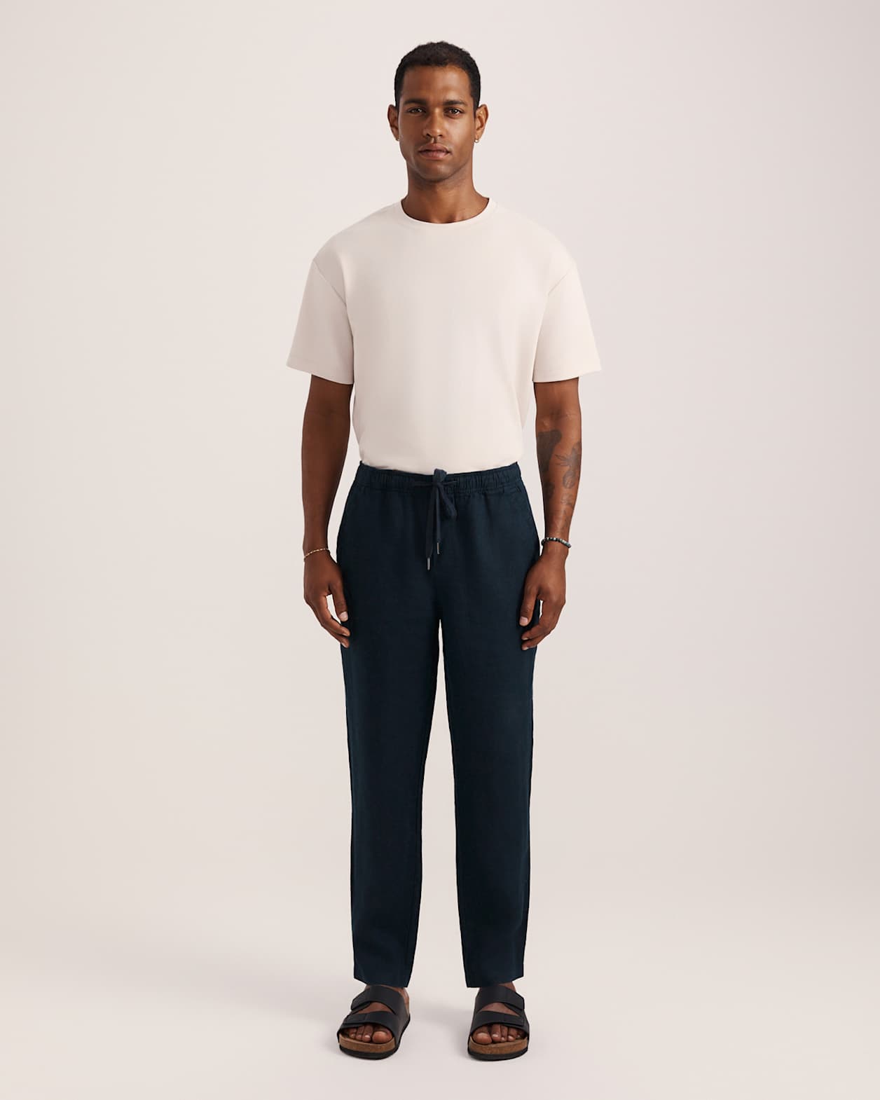 Kent Linen Pant in CARBON