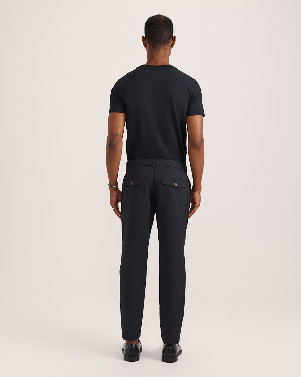 Mills Pleat Front Pant in BLACK