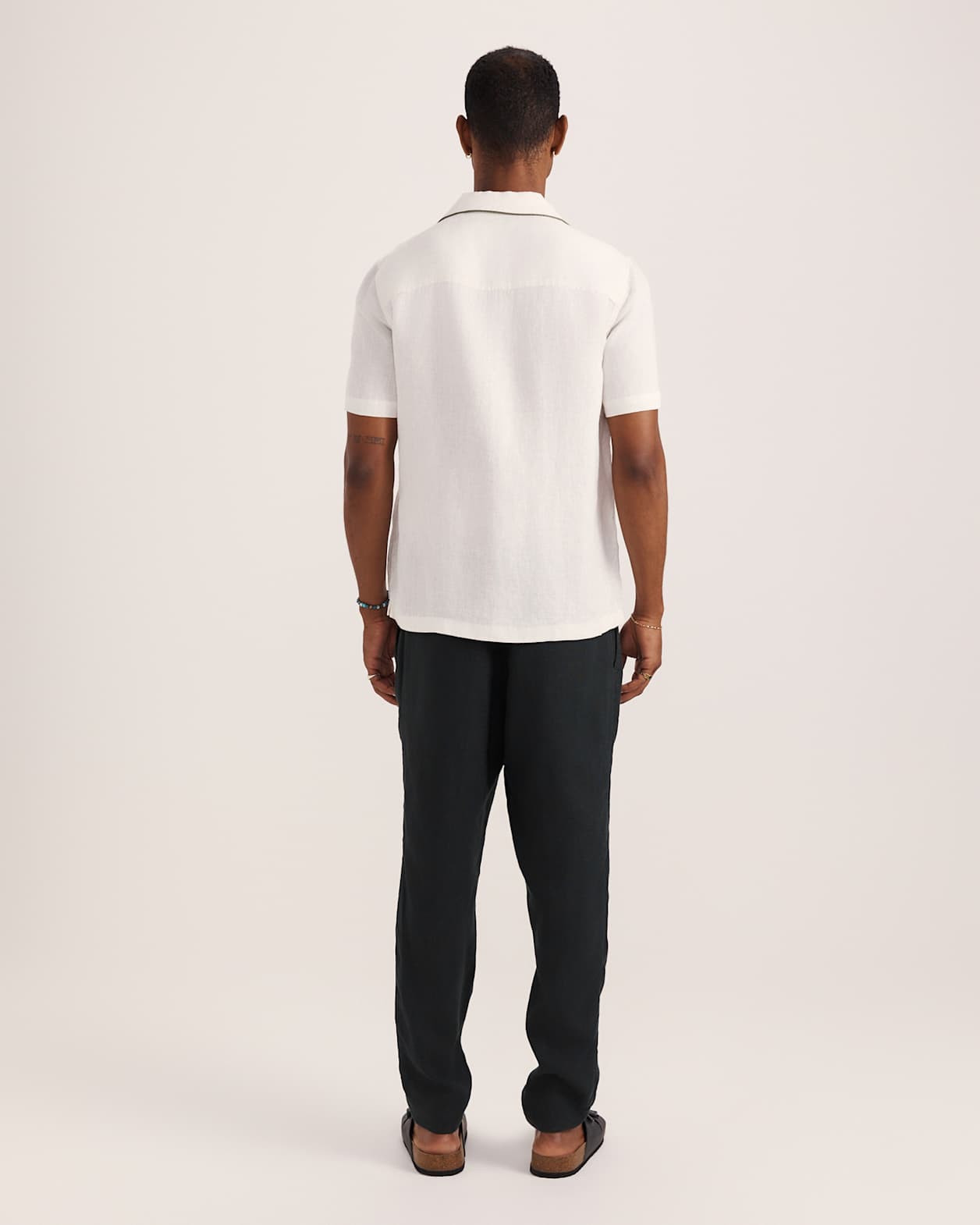 Leto Short Sleeve Resort Shirt in OFF WHITE