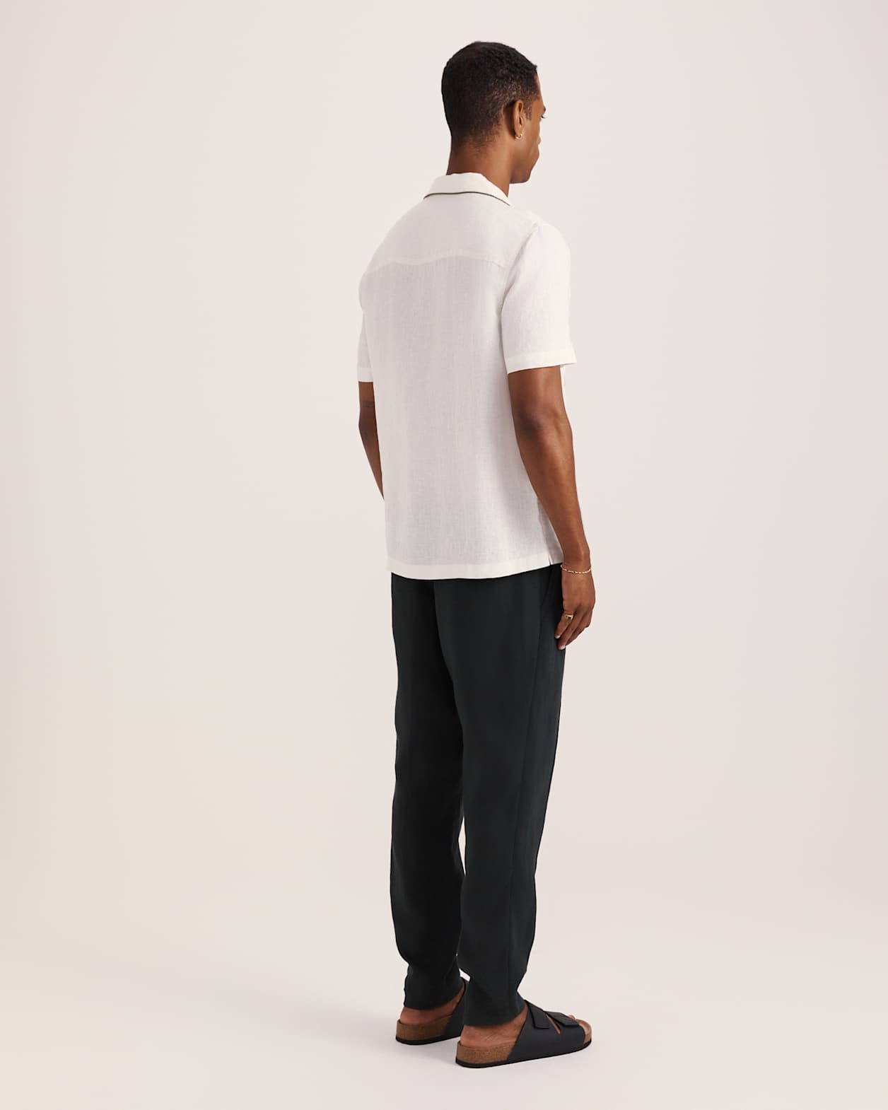 Leto Short Sleeve Resort Shirt in OFF WHITE