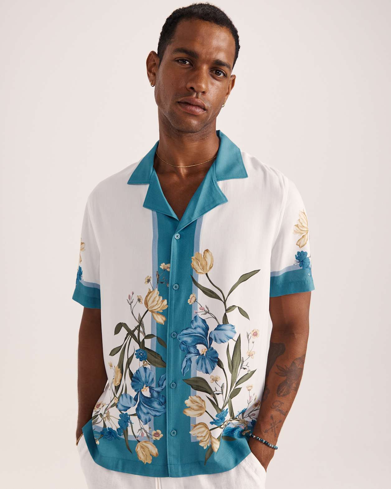 Olympus Print Short Sleeve Resort Shirt in MULTI