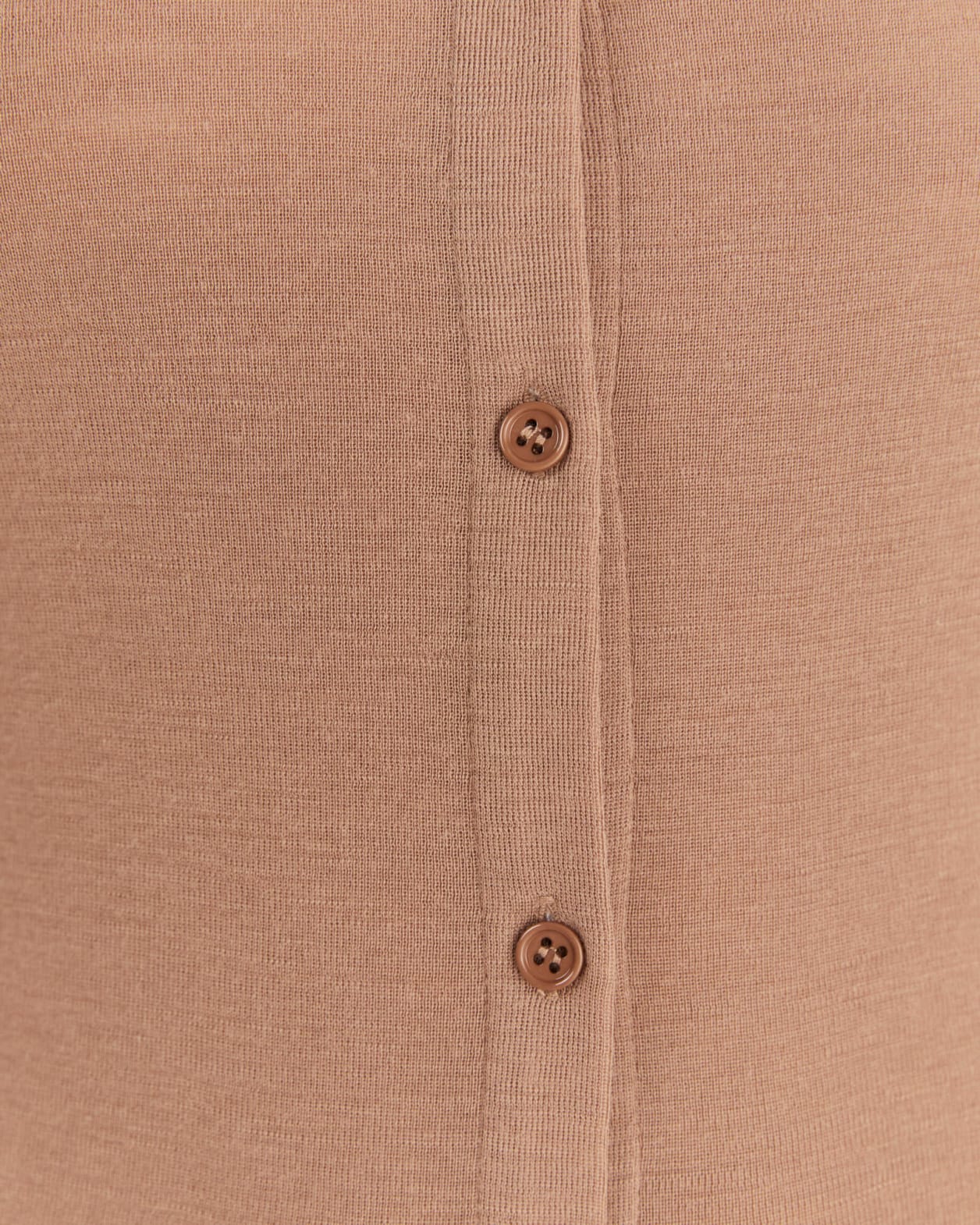 Coco Long Sleeve Polo in ALMOND