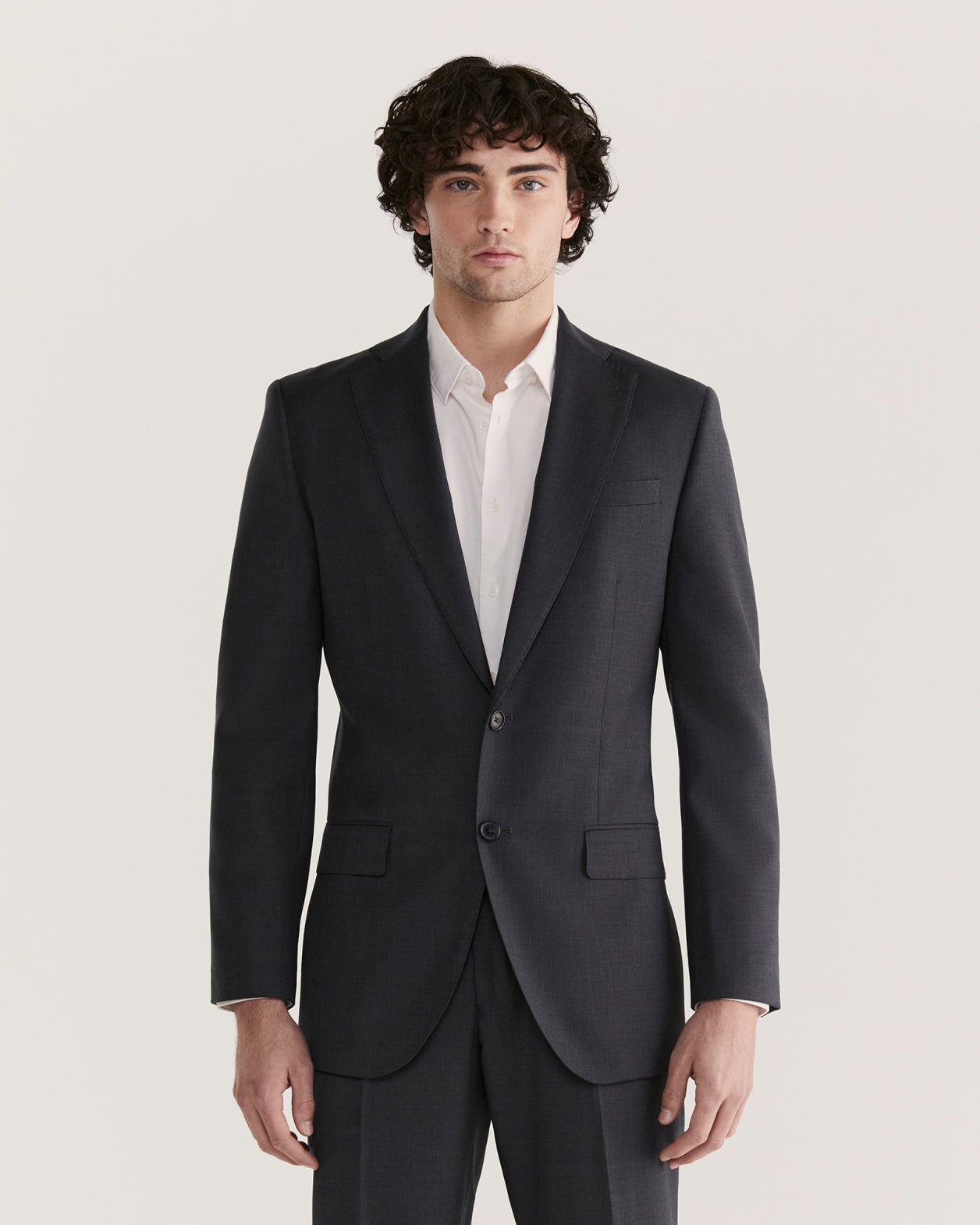 Marsden Wool Suit Jacket in GREY MELANGE