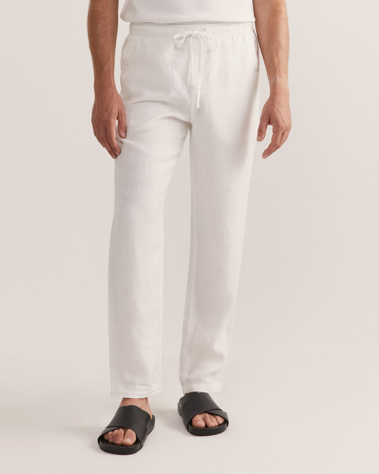 Kent Linen Pant in WHITE