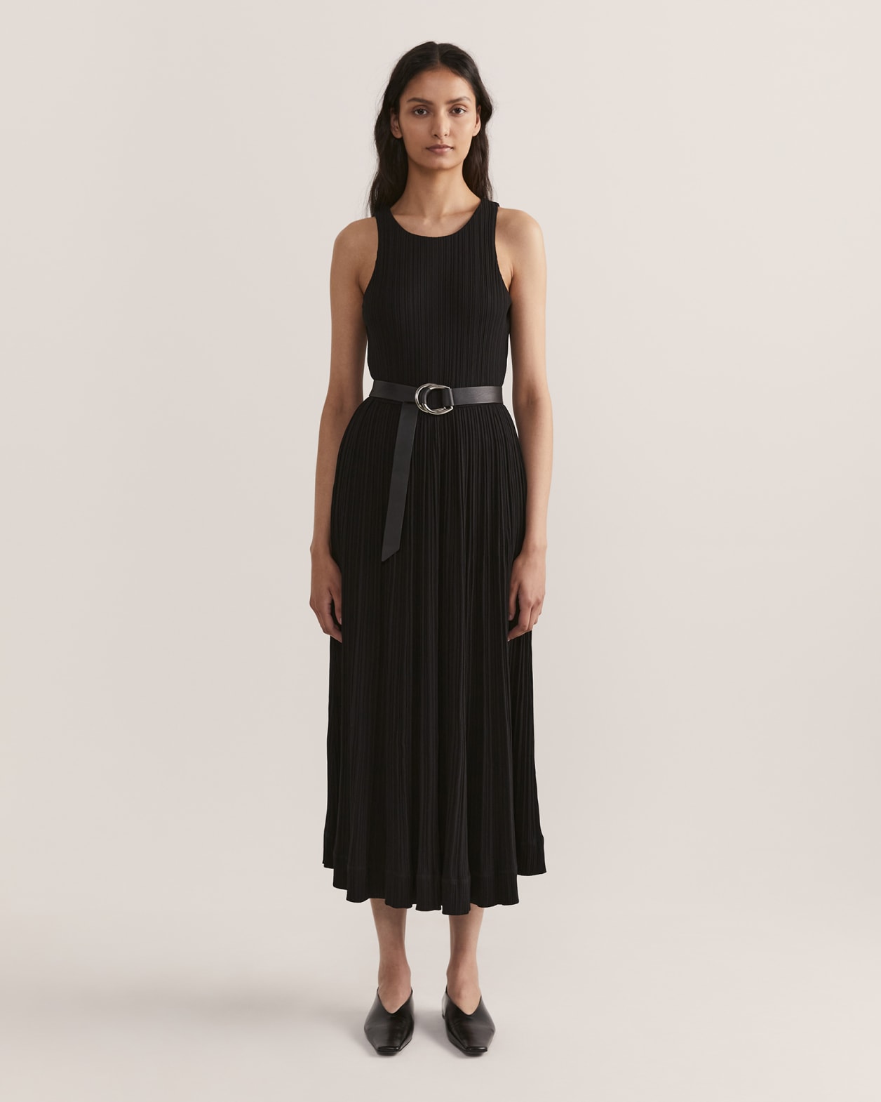 Sabine Midi Dress in BLACK
