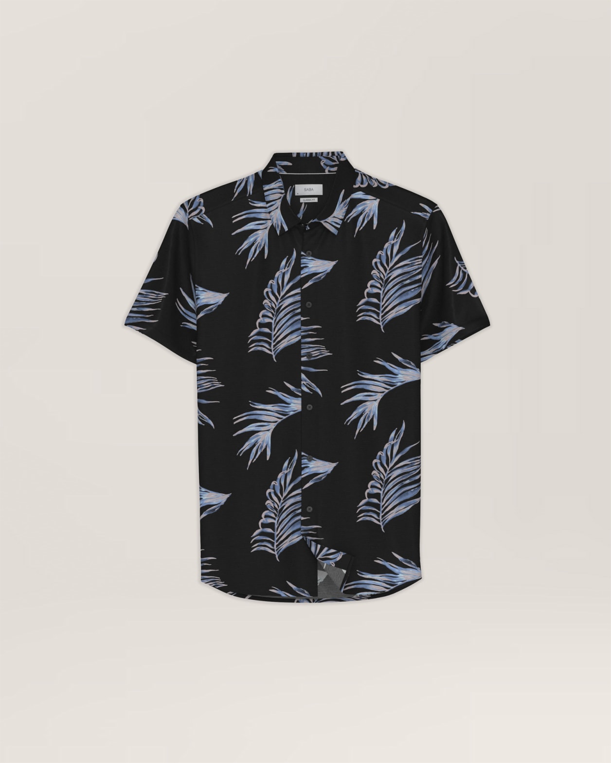 Lowry Short Sleeve Classic Print Shirt in BLACK
