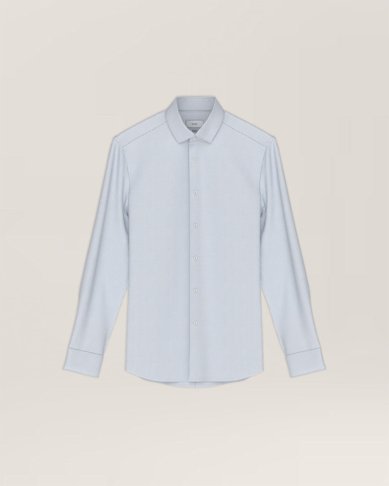 Turrell Long Sleeve Slim Check Shirt in LIGHT BLUE