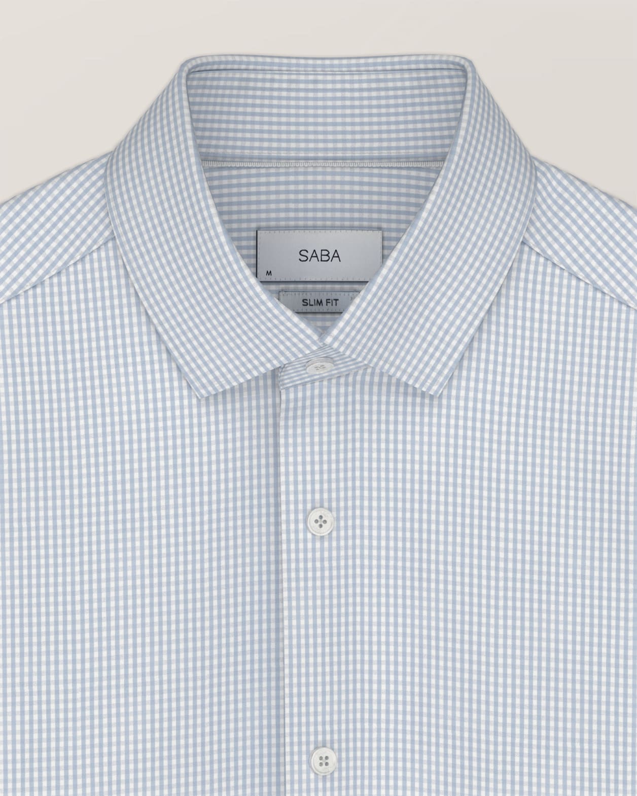 Turrell Long Sleeve Slim Check Shirt in LIGHT BLUE