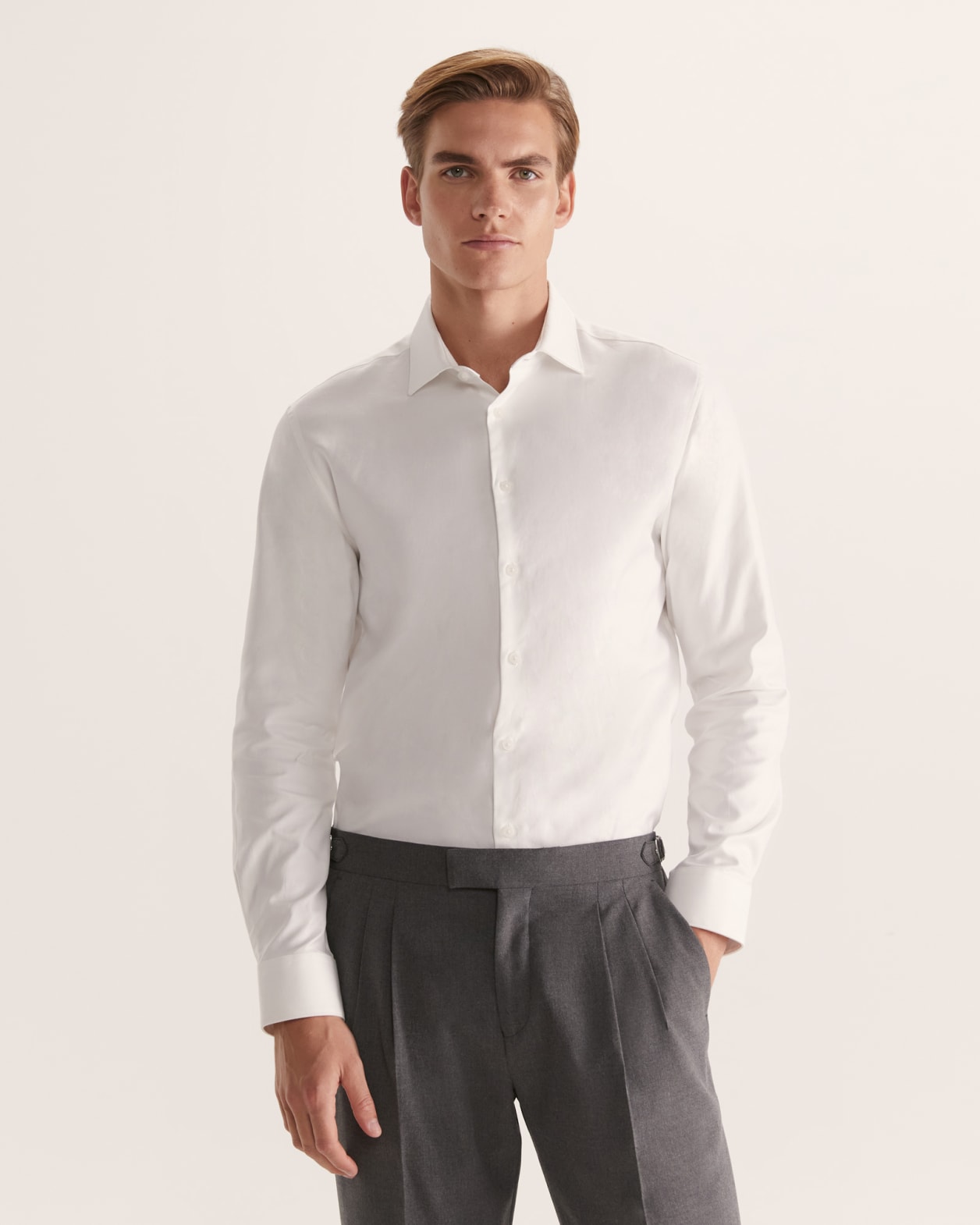 Munroe Easy Care Shirt in WHITE
