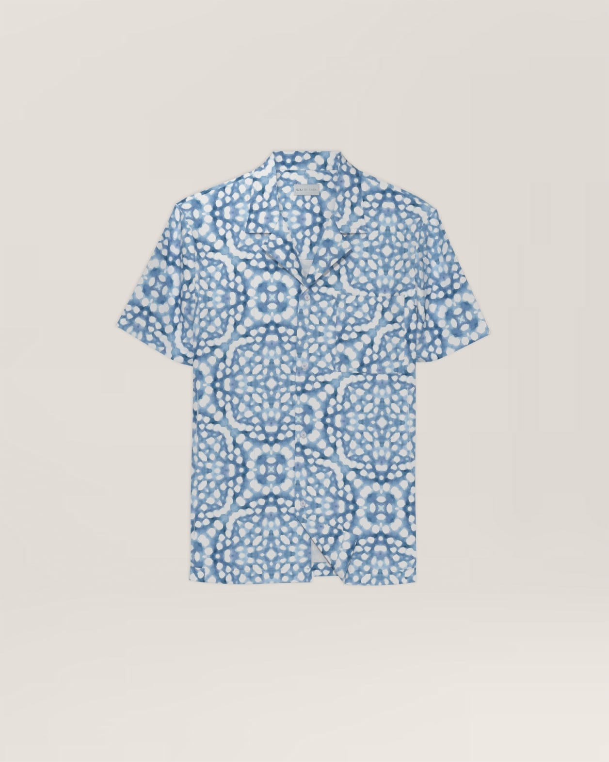 Wanderer Short Sleeve Resort Shirt in BLUE/WHITE