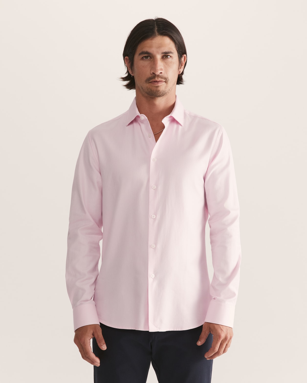 Munroe Easy Care Twill Shirt in PINK