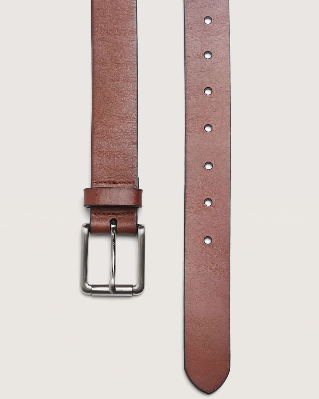 Casual Leather Belt in TAN