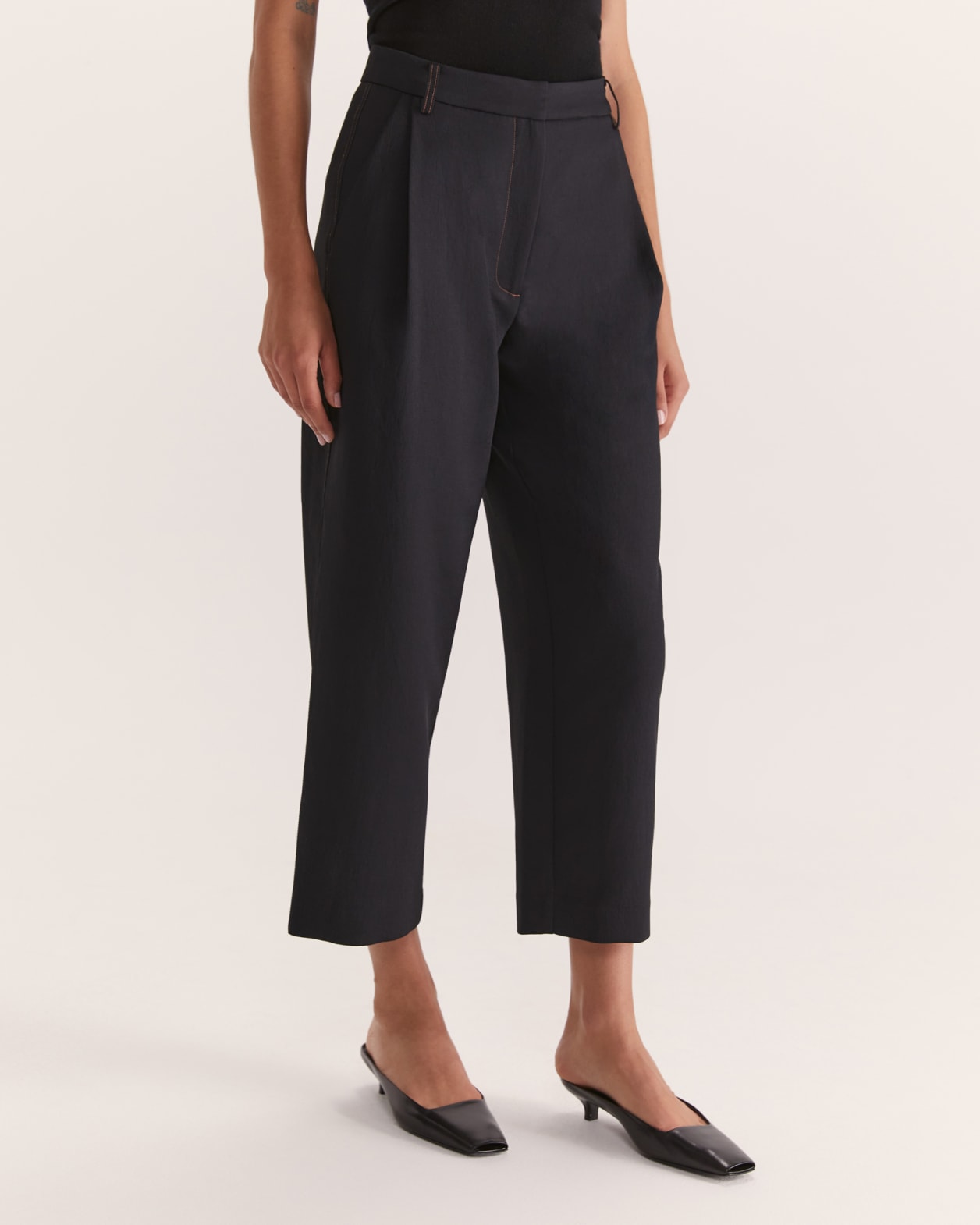 Dharma Tuck Front Culotte in BLACK