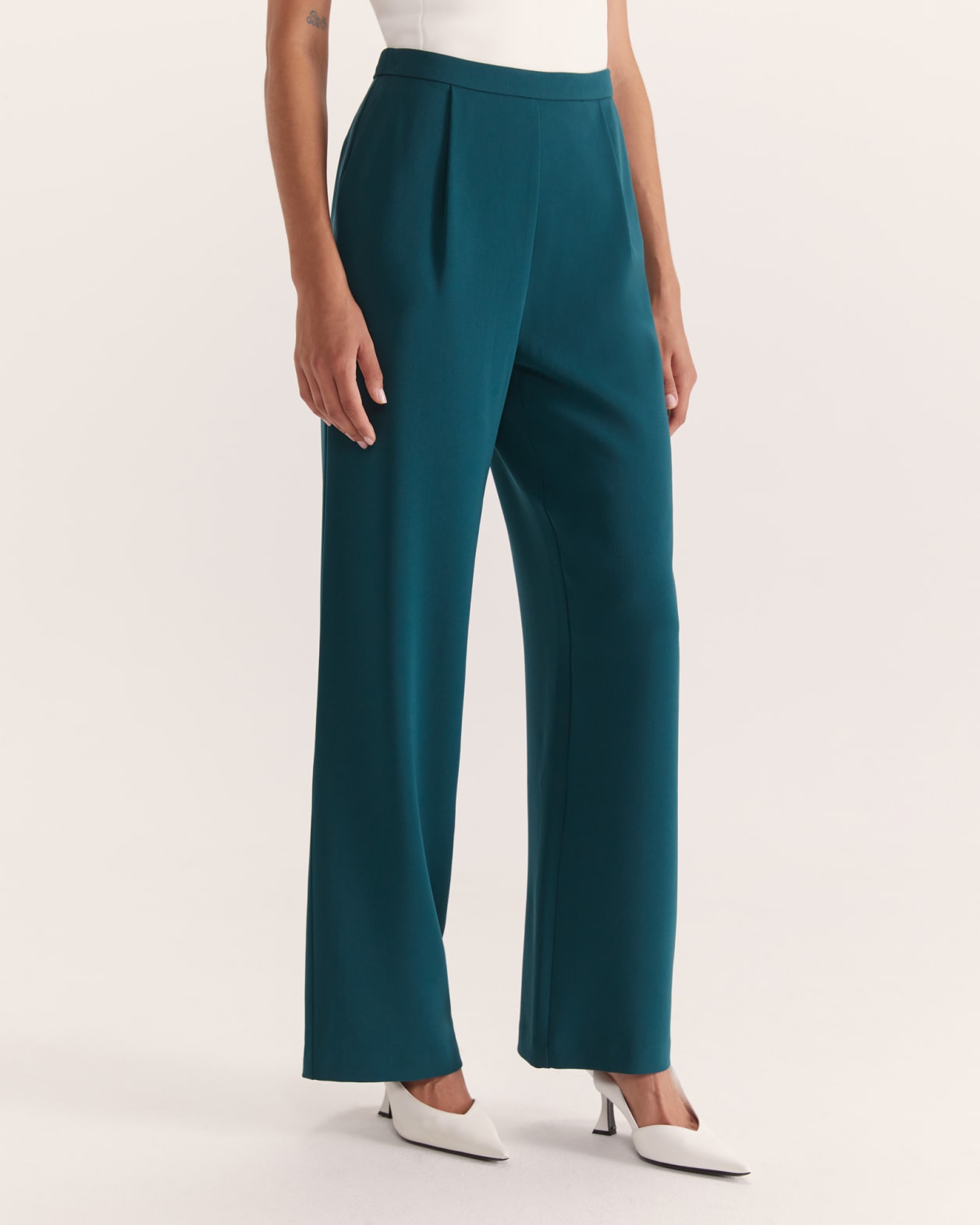 Astra Wide Leg Pant in TEAL
