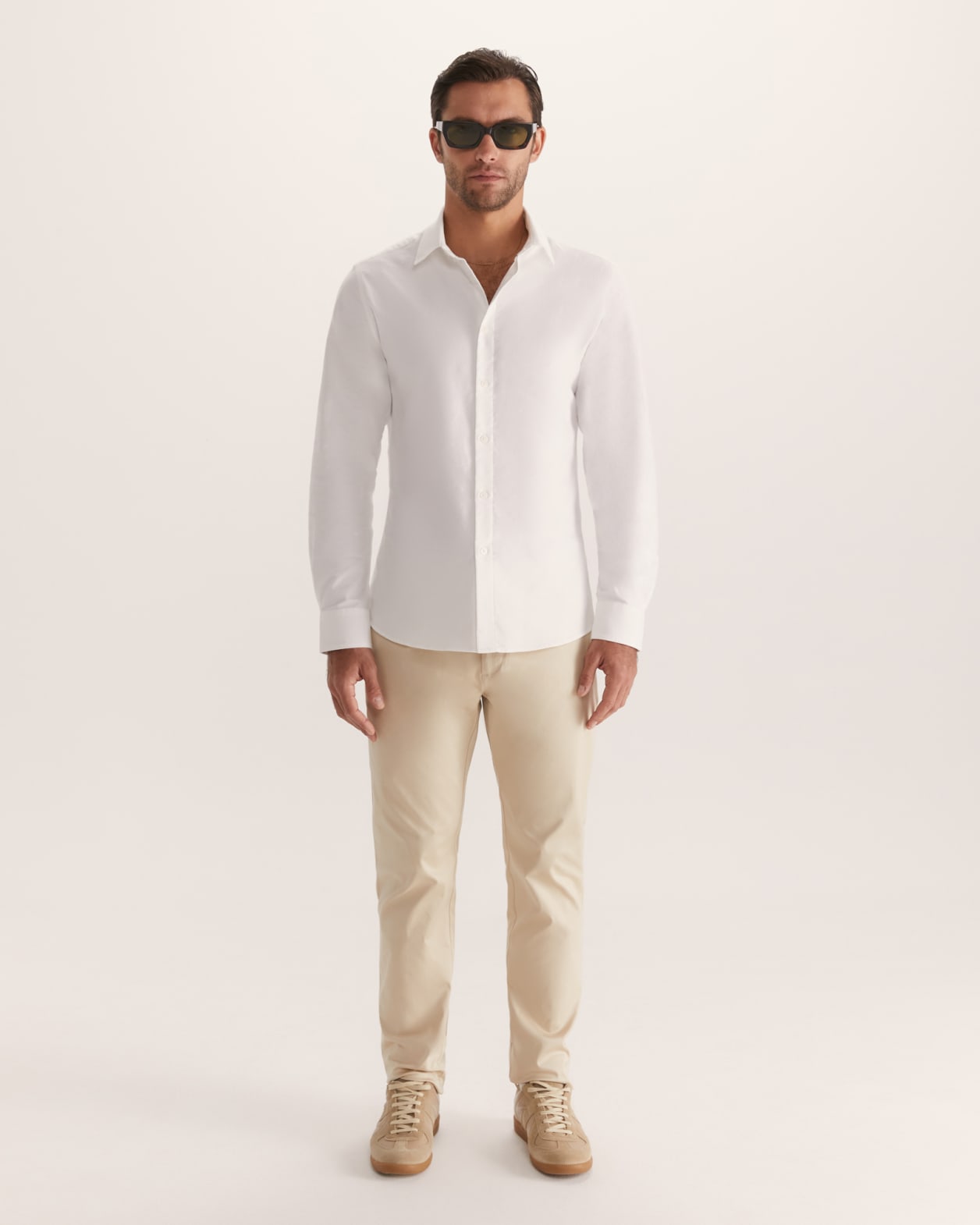 Justin Easy Care Textured Occasion Shirt in WHITE