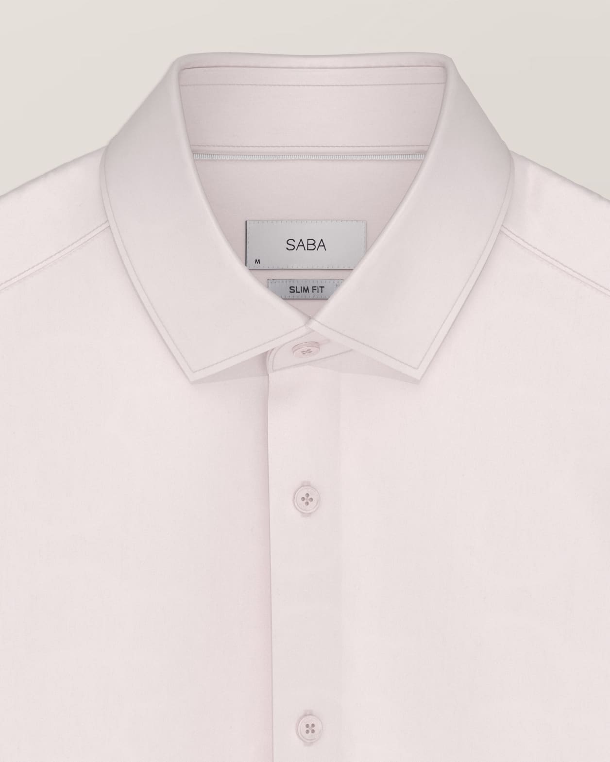 Leigh Long Sleeve Slim Sateen Shirt in PALE PINK