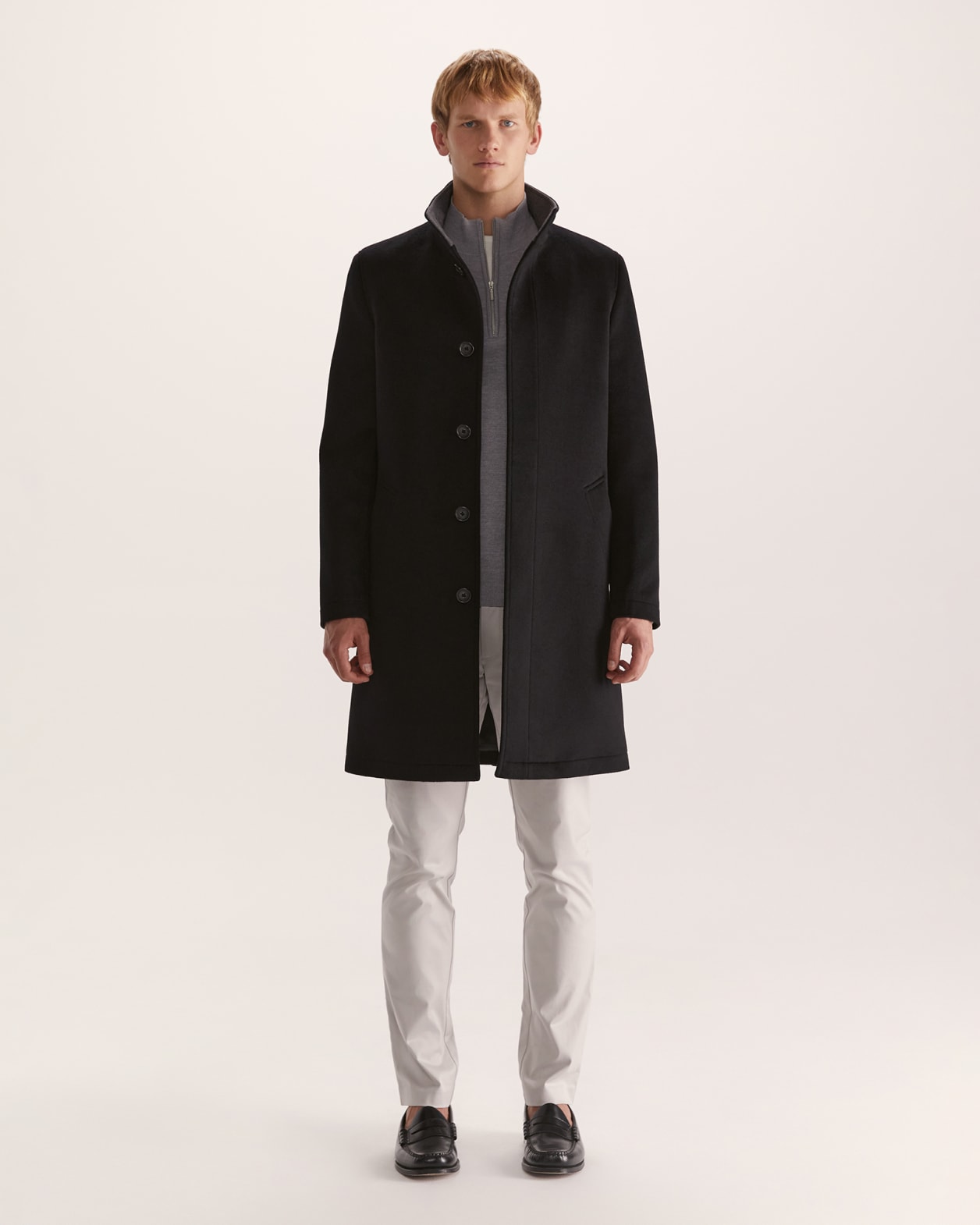 Hofmann Wool Overcoat in BLACK