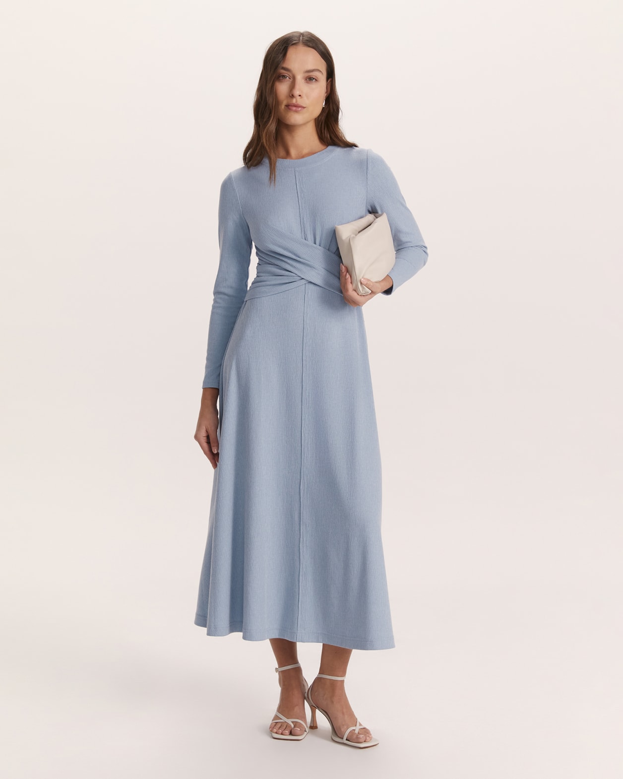 Long sleeve twist dress top