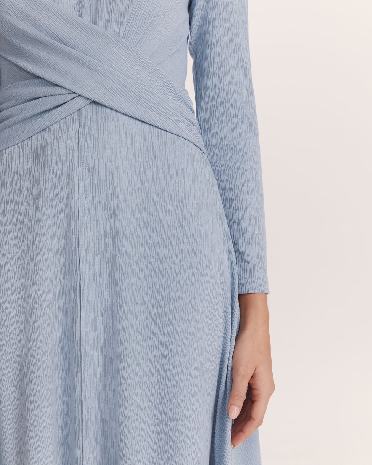 Long sleeve twist front dress outlet